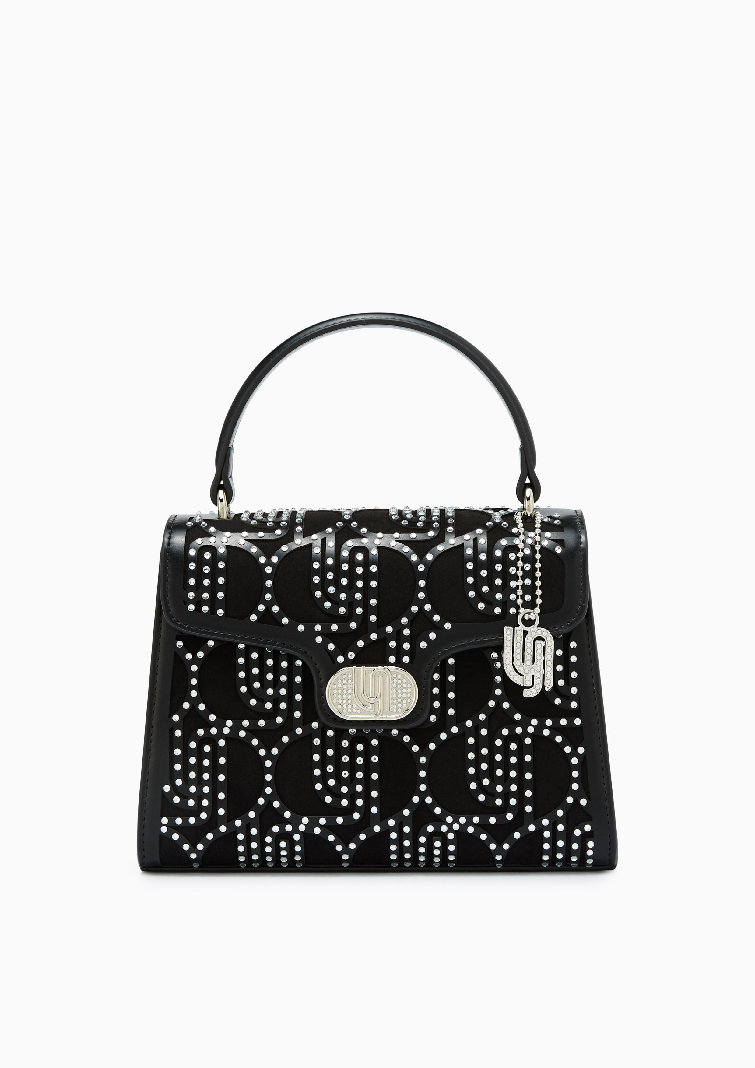 Flashy Crystal Infinite Crossbody Bag - Black