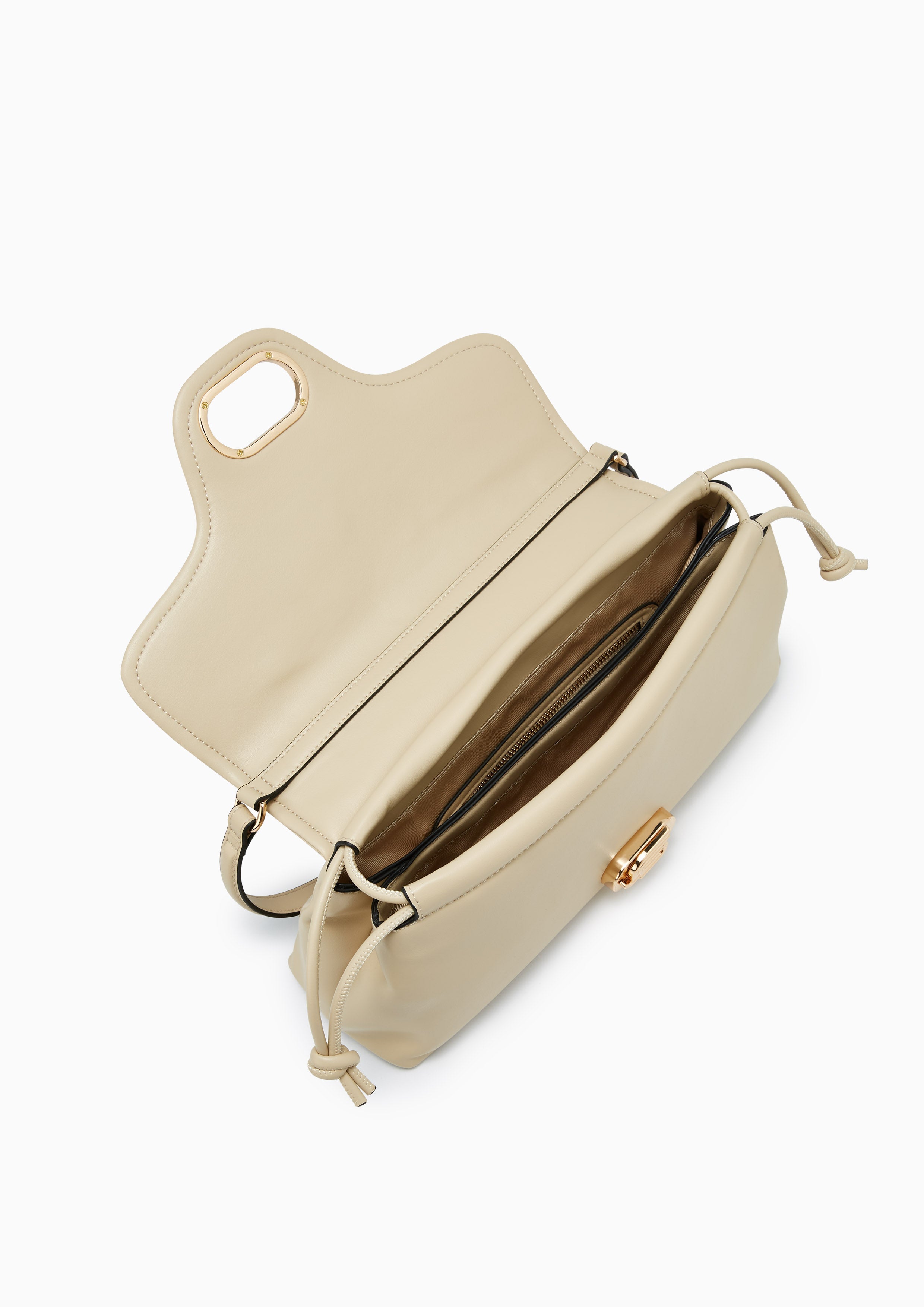 Nyxia Infinite Puffy Crossbody Bag - Beige