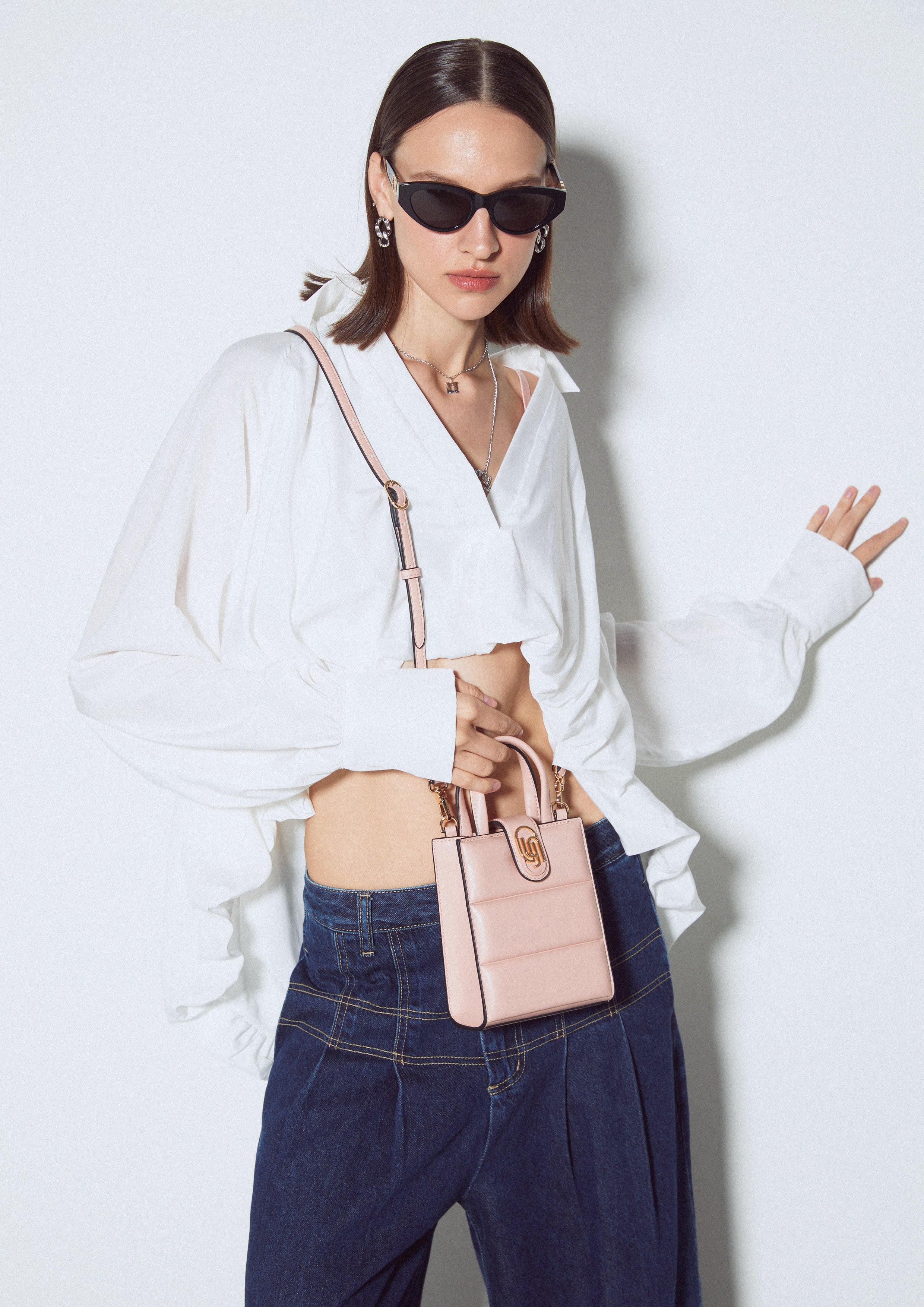 Nyxia Infinite Puffy Mini Tote Bag - Light Pink