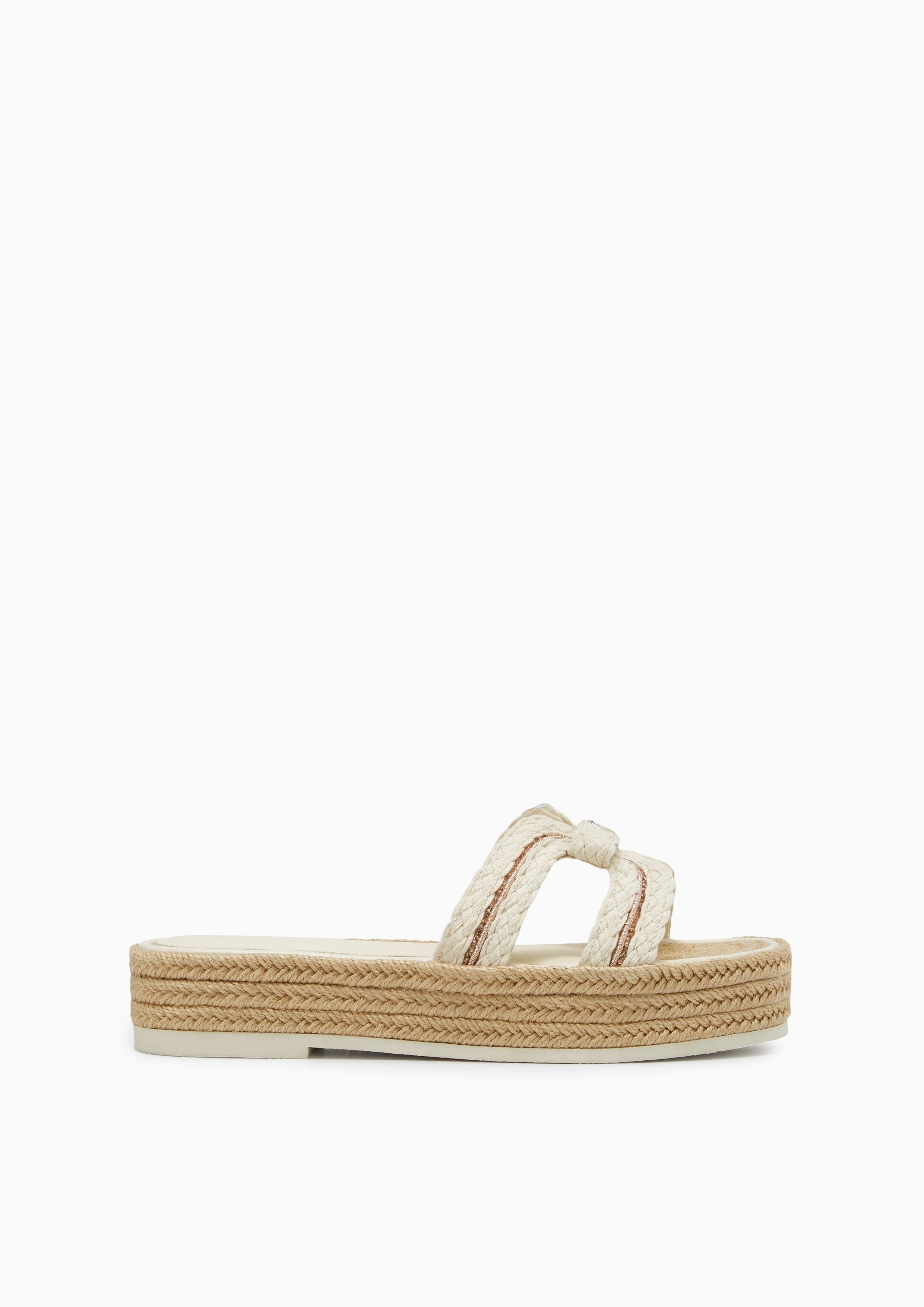 Hey Braid Platform Flats And Sandals - Ivory