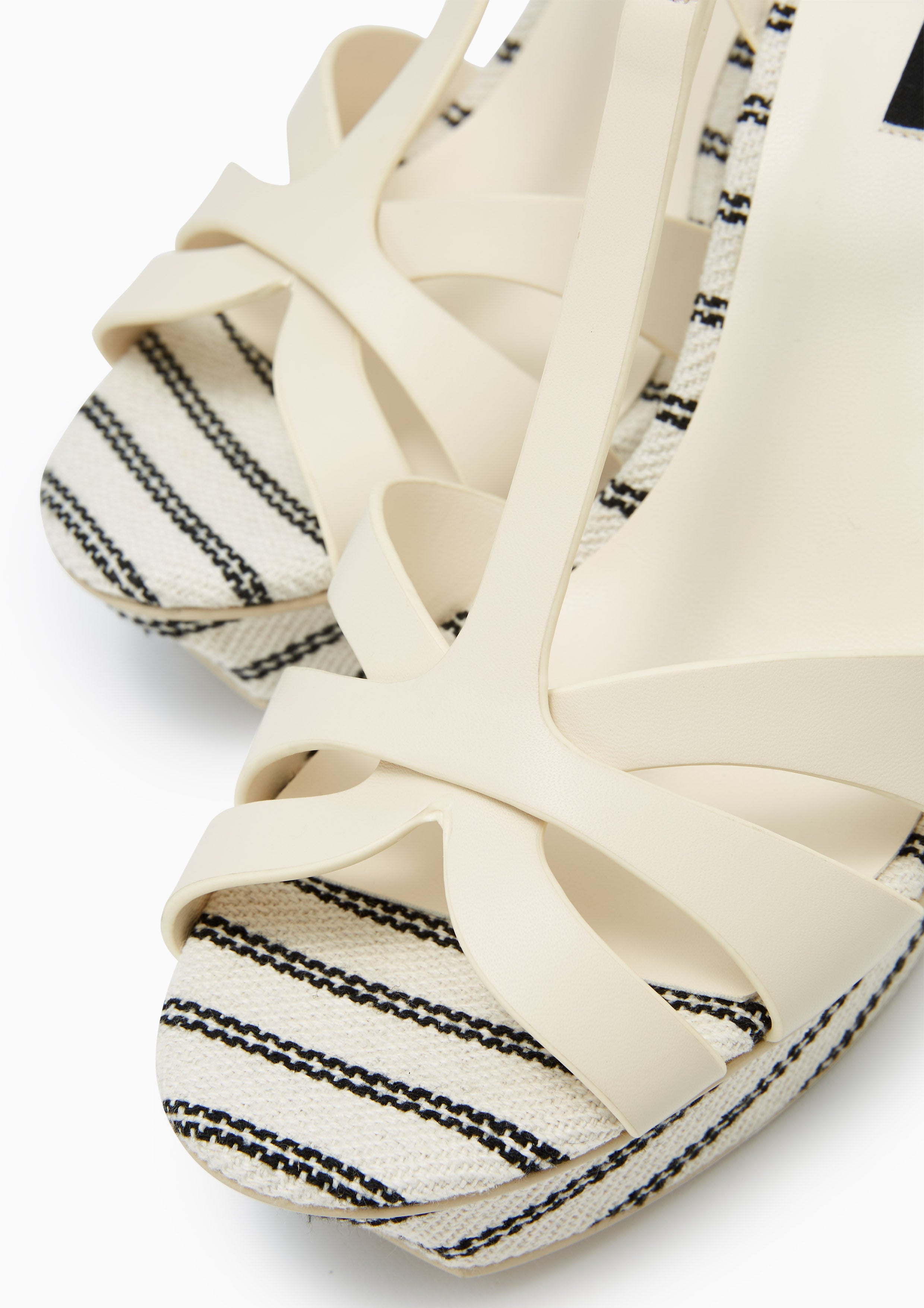 Sabella Stripe Heels - White Variation 2