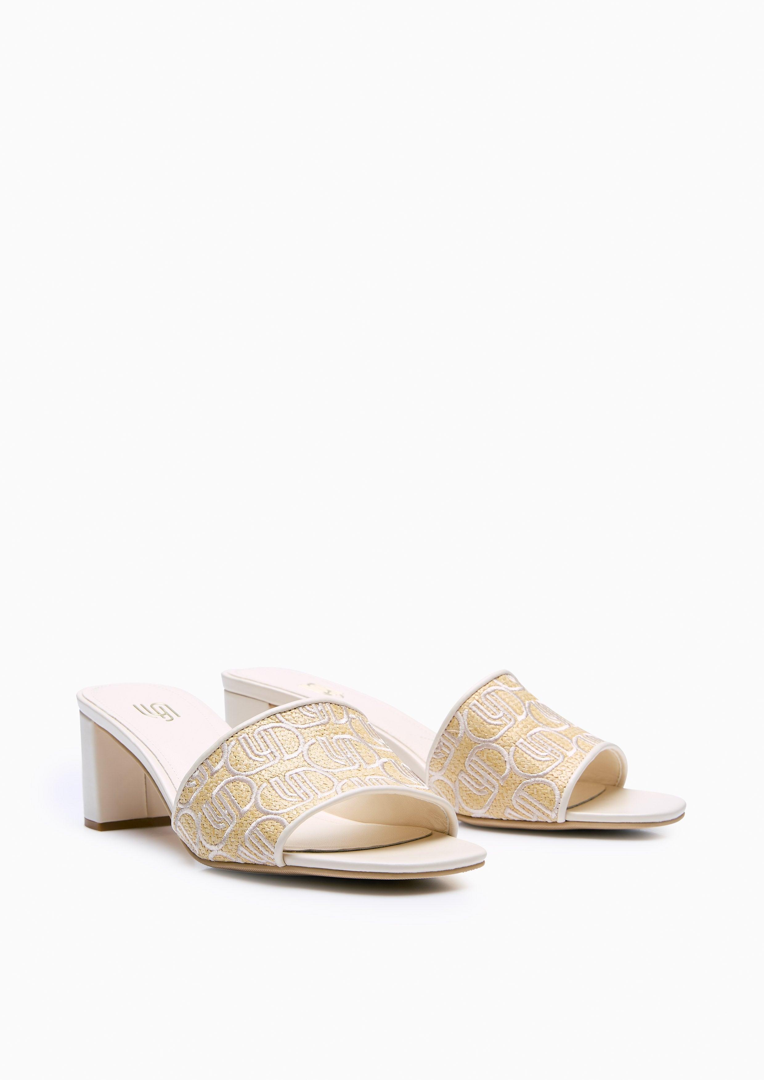 Lush Mid Raffia Infinite Heels - Ivory
