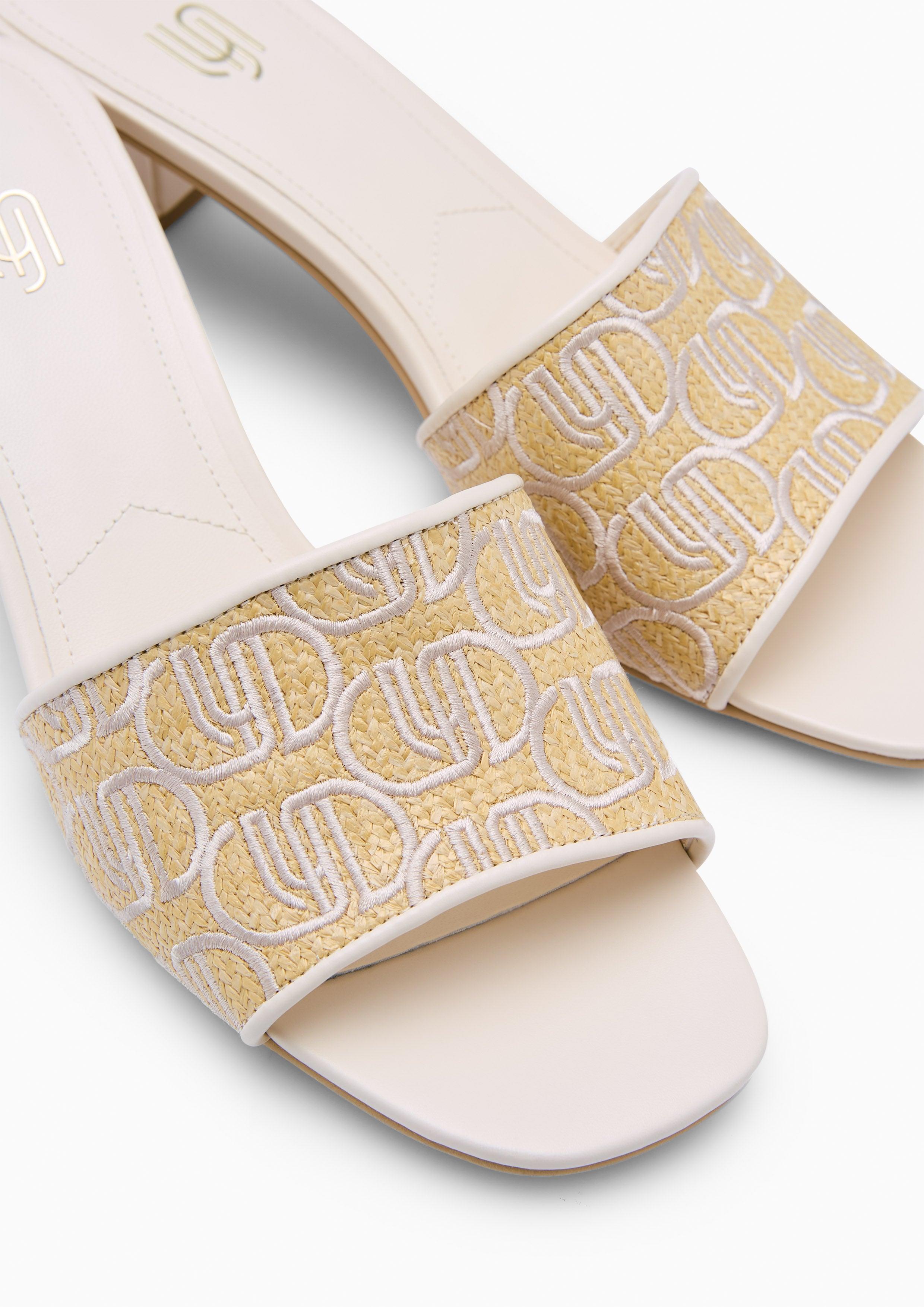 Lush Mid Raffia Infinite Heels - Ivory
