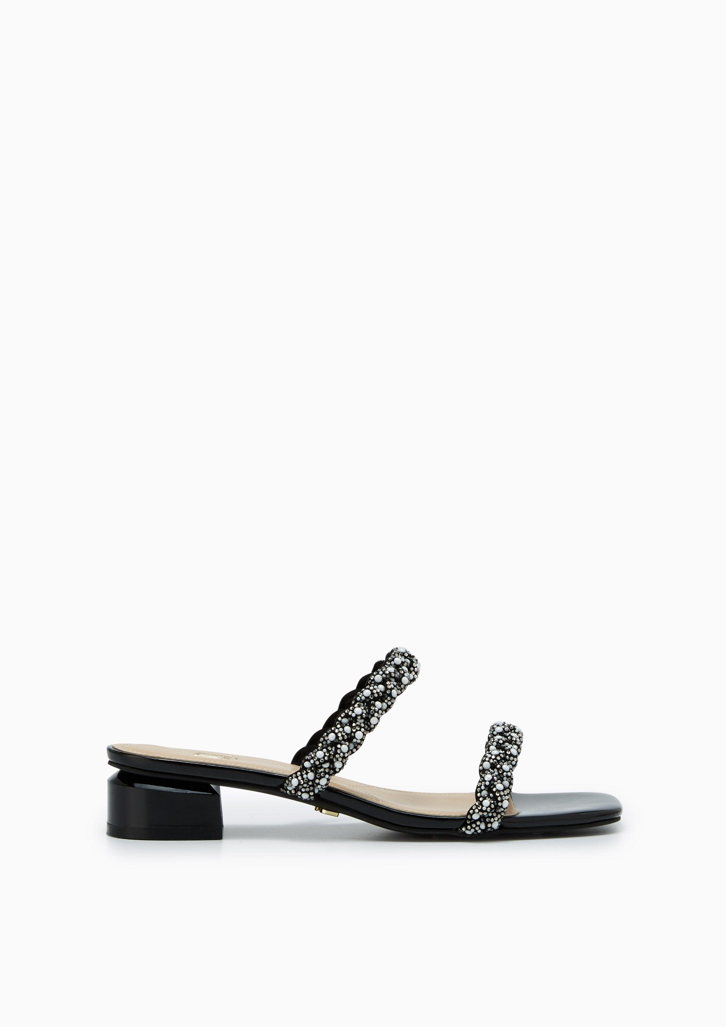 Promise Pearl Infinite Flats And Sandals - Black