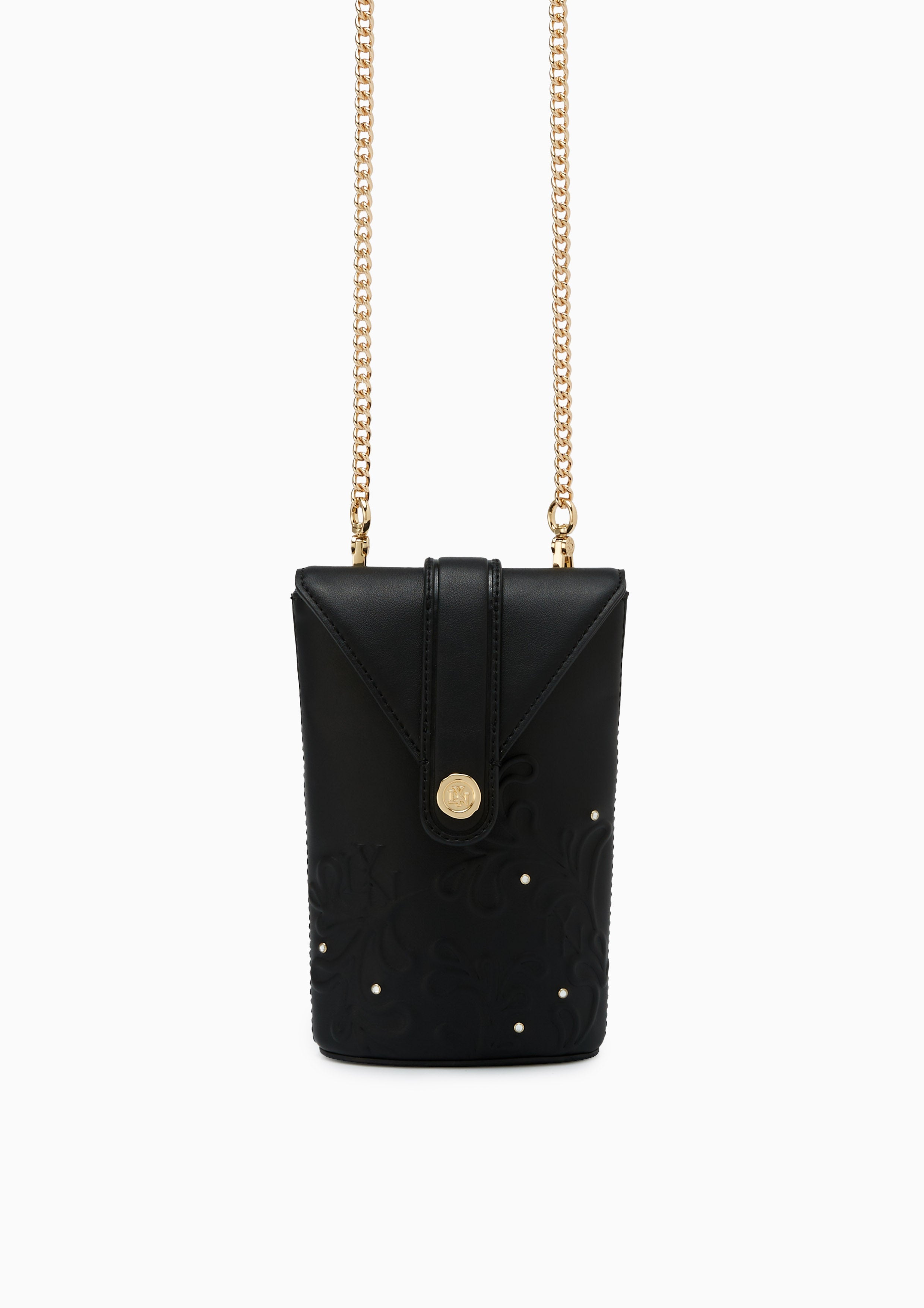 Junni Phone Pocket Wallet On Chain - Black