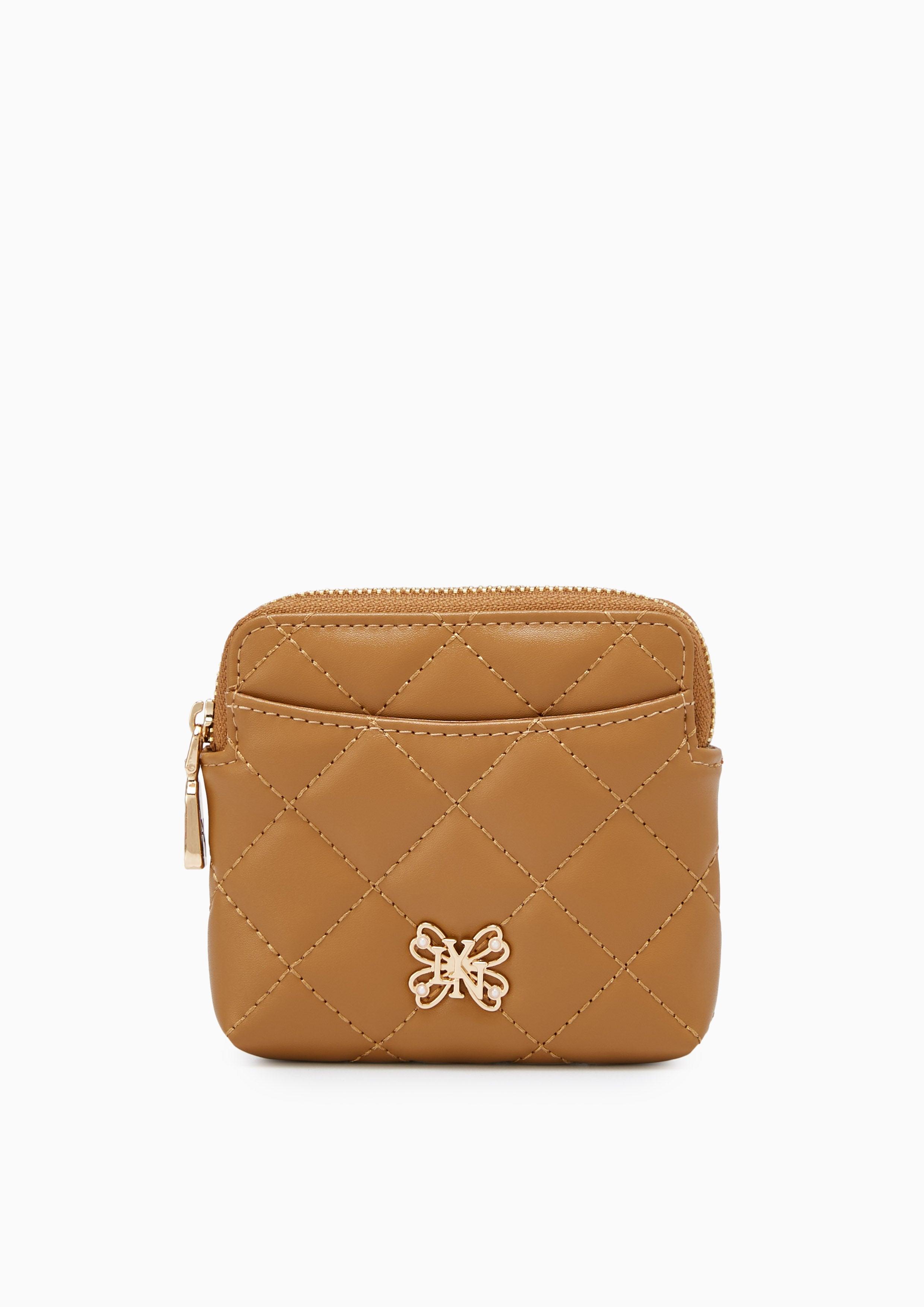 Butterfly Coin Pouch Pocket Wallet - Brown