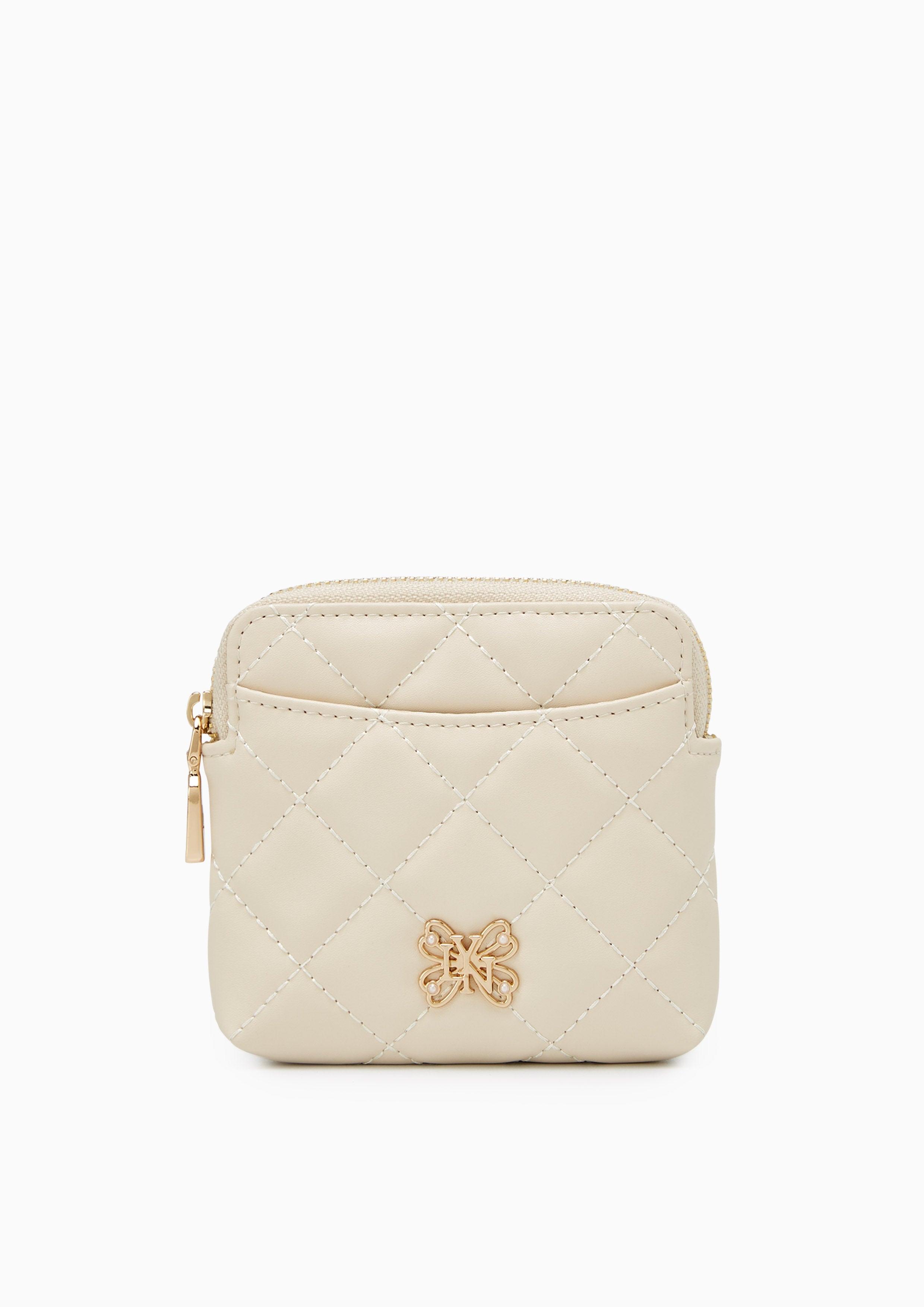 Butterfly Coin Pouch Pocket  Wallet - Ivory