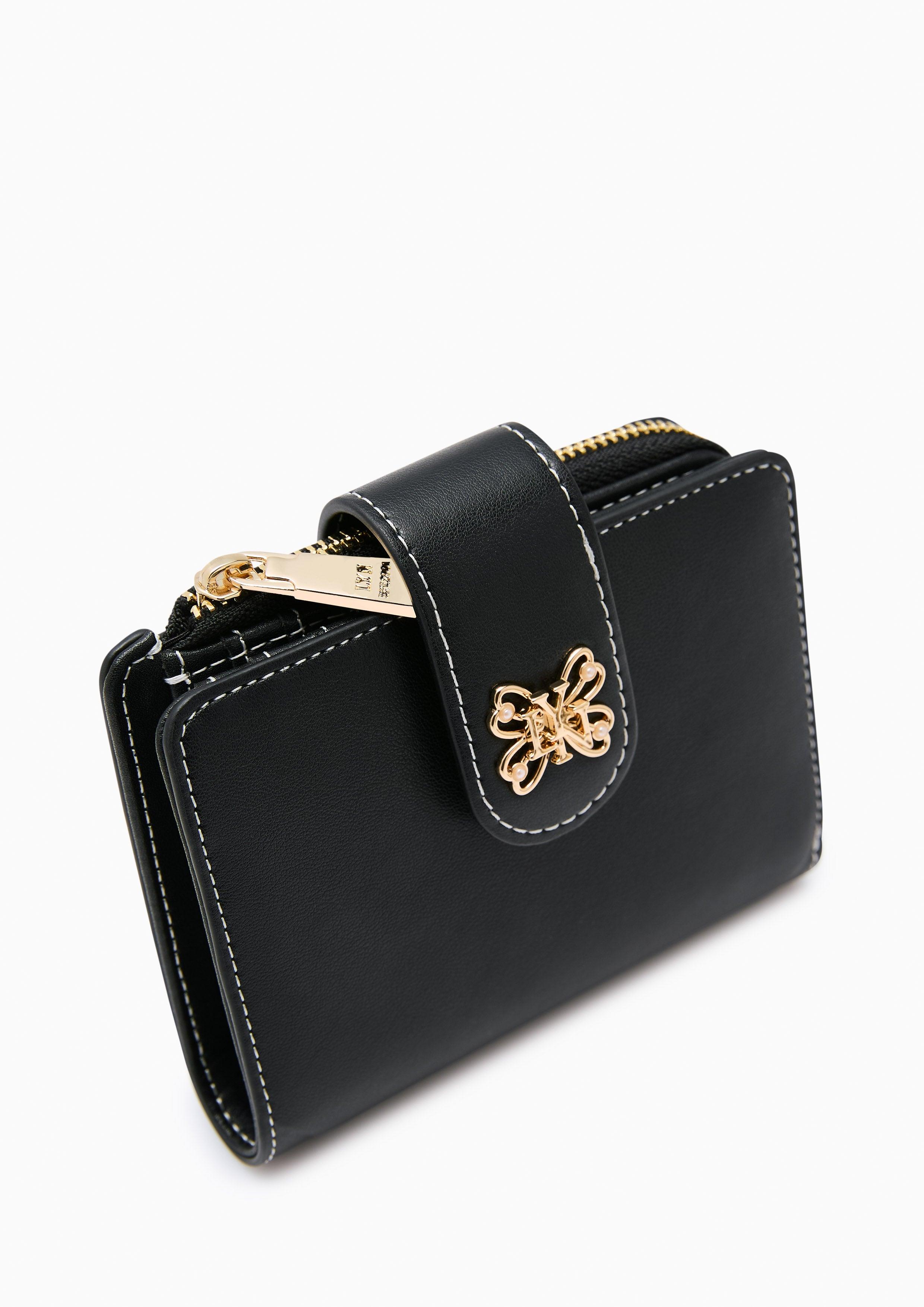 Butterfly Short Wallet - Black
