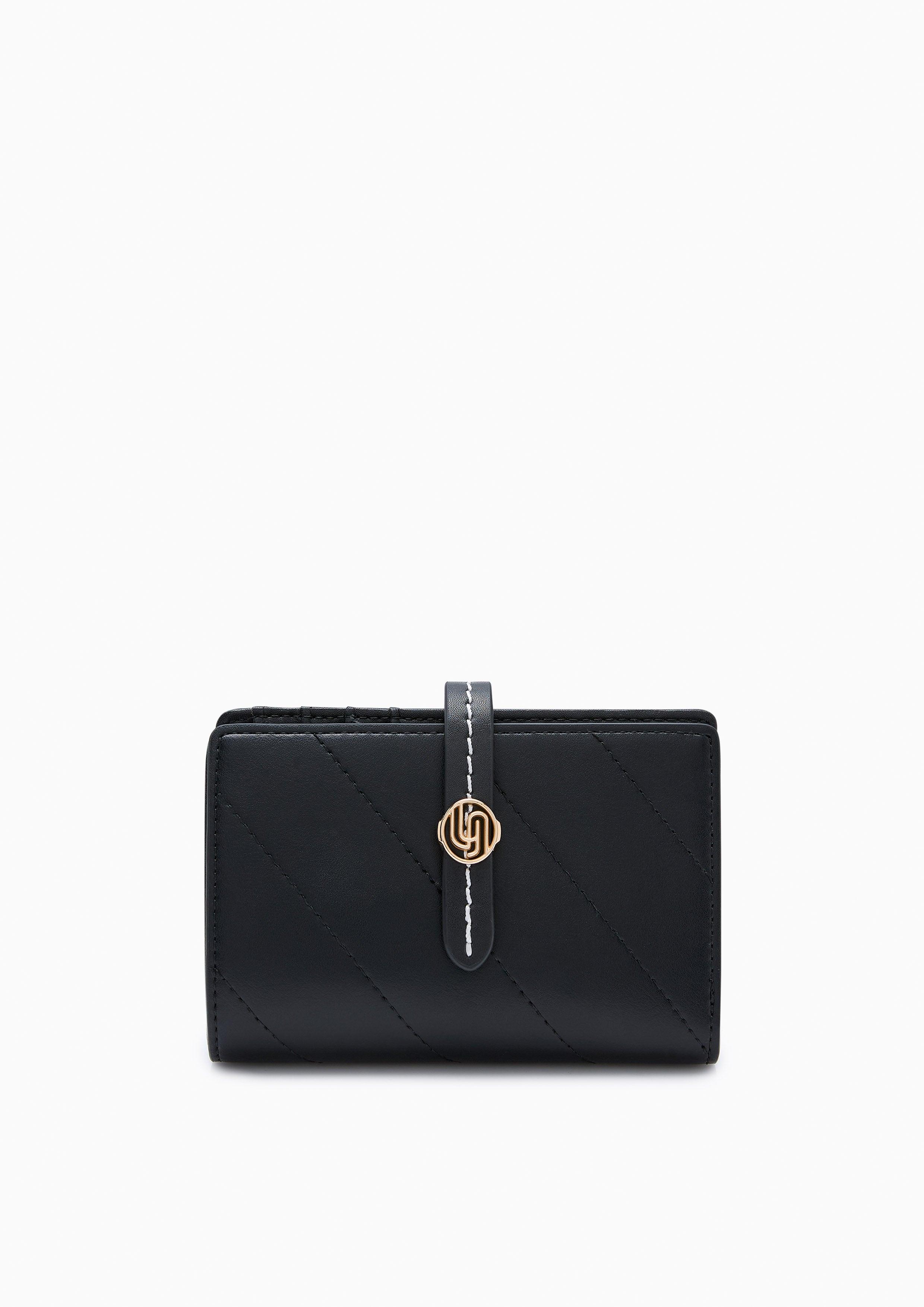 Narla Infinite Semi Long Wallet - Black
