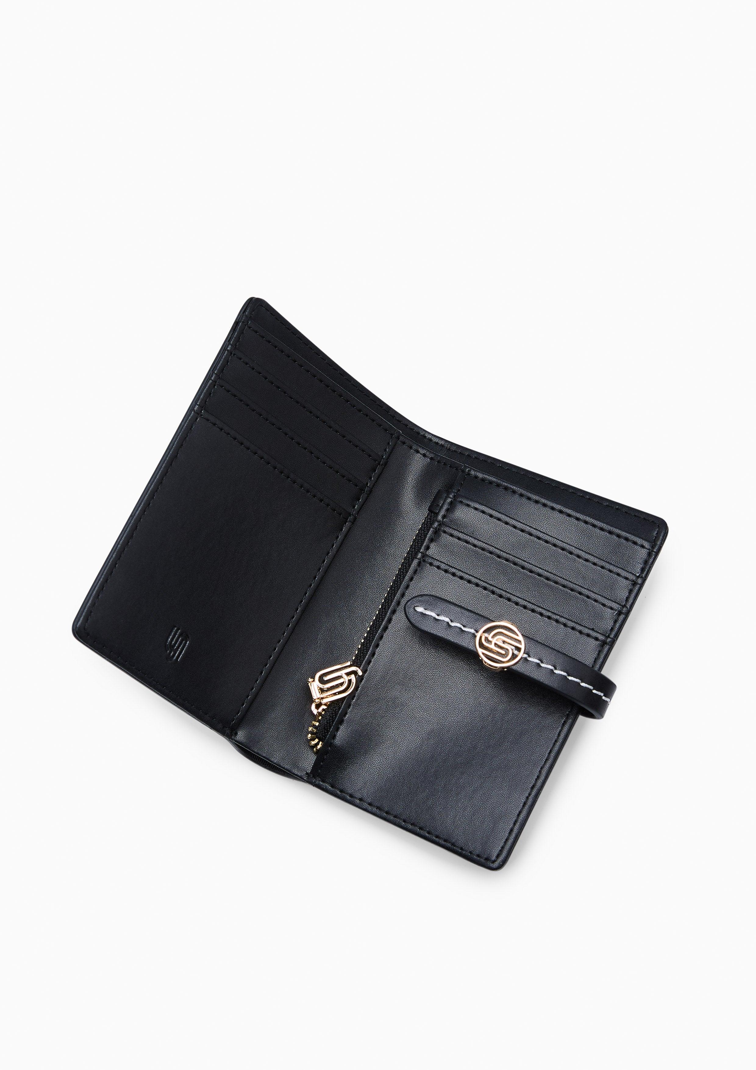 Narla Infinite Semi Long Wallet - Black