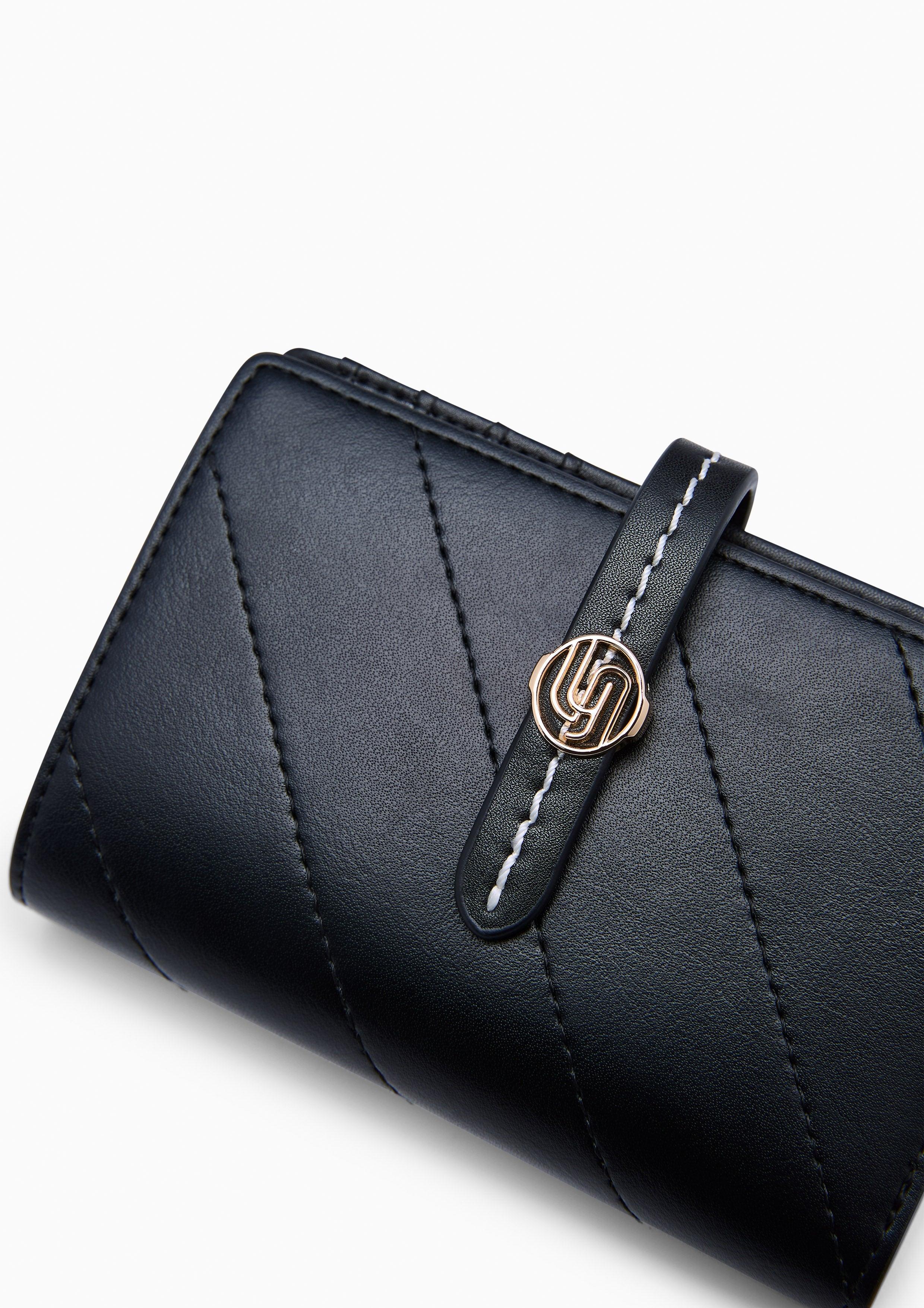 Narla Infinite Semi Long Wallet - Black