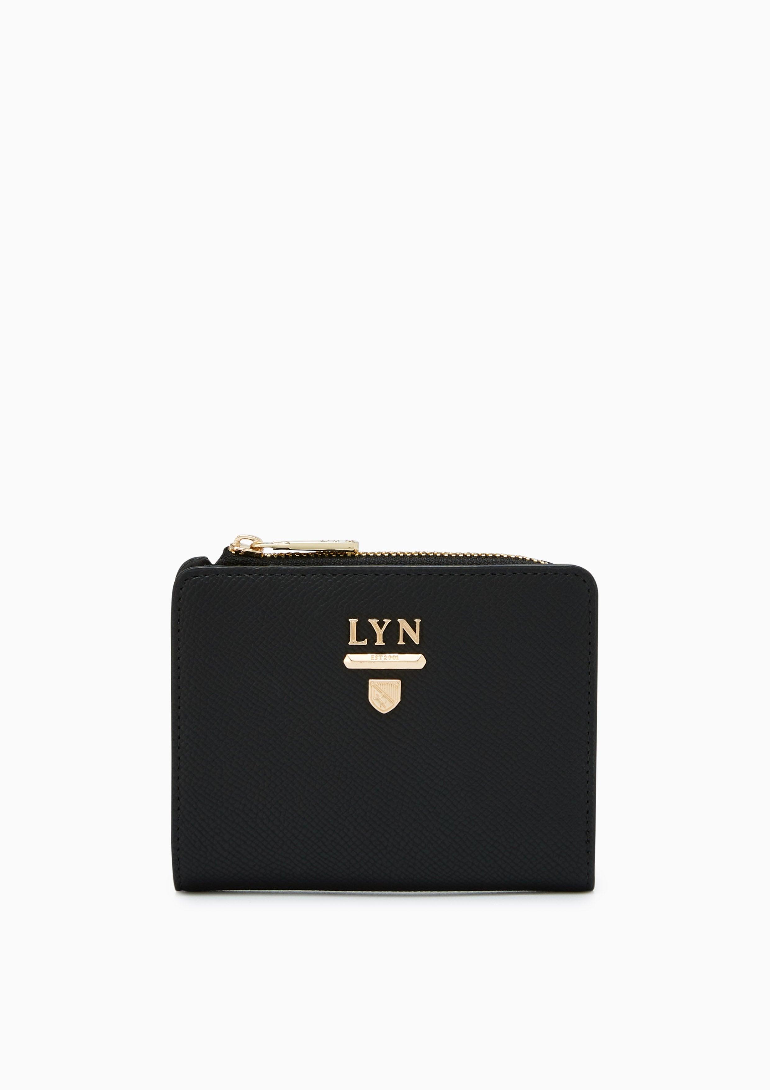 Double Zip Short Wallet - Black