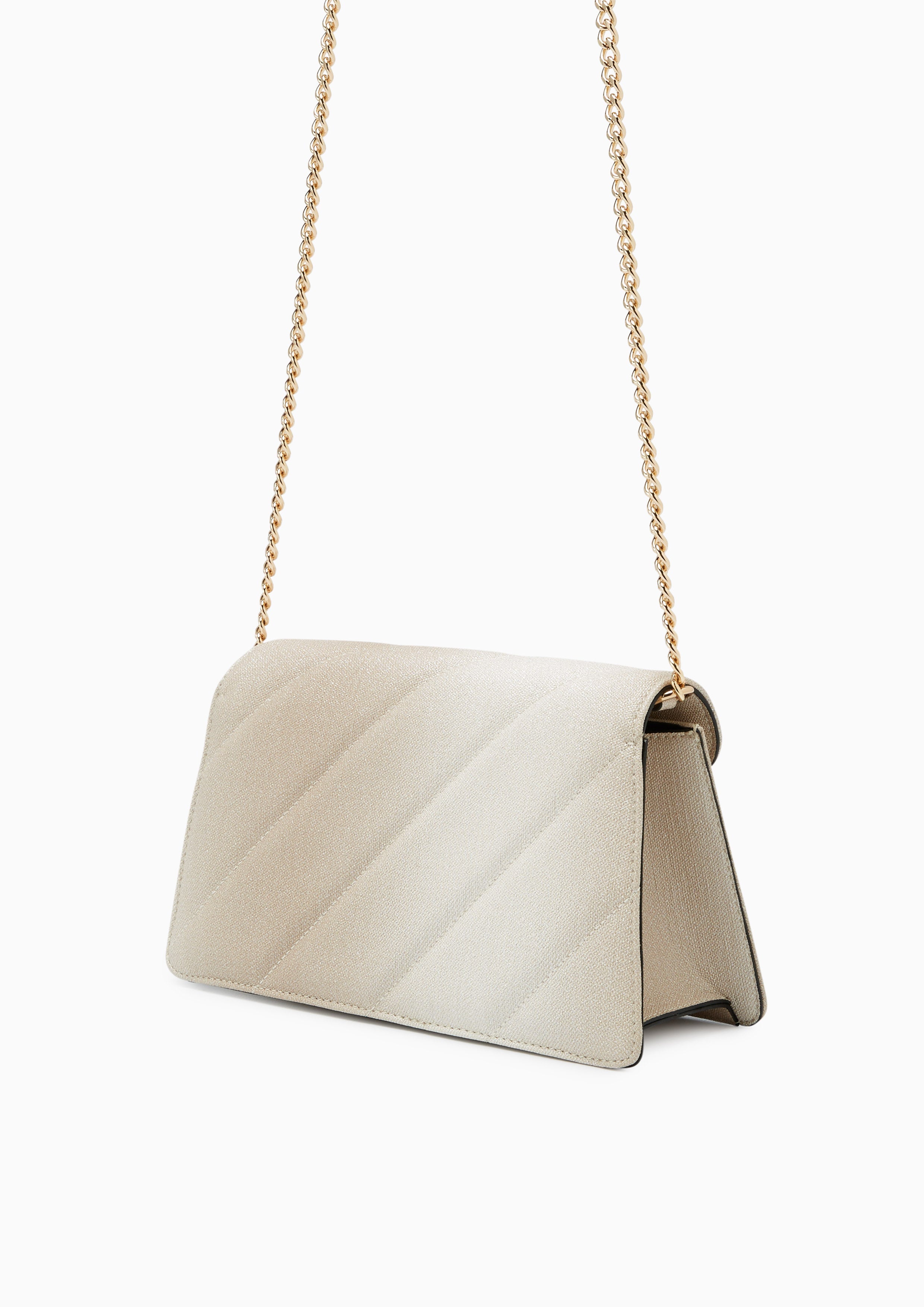 Carrie M Crossbody Bag - Light Glitter Beige