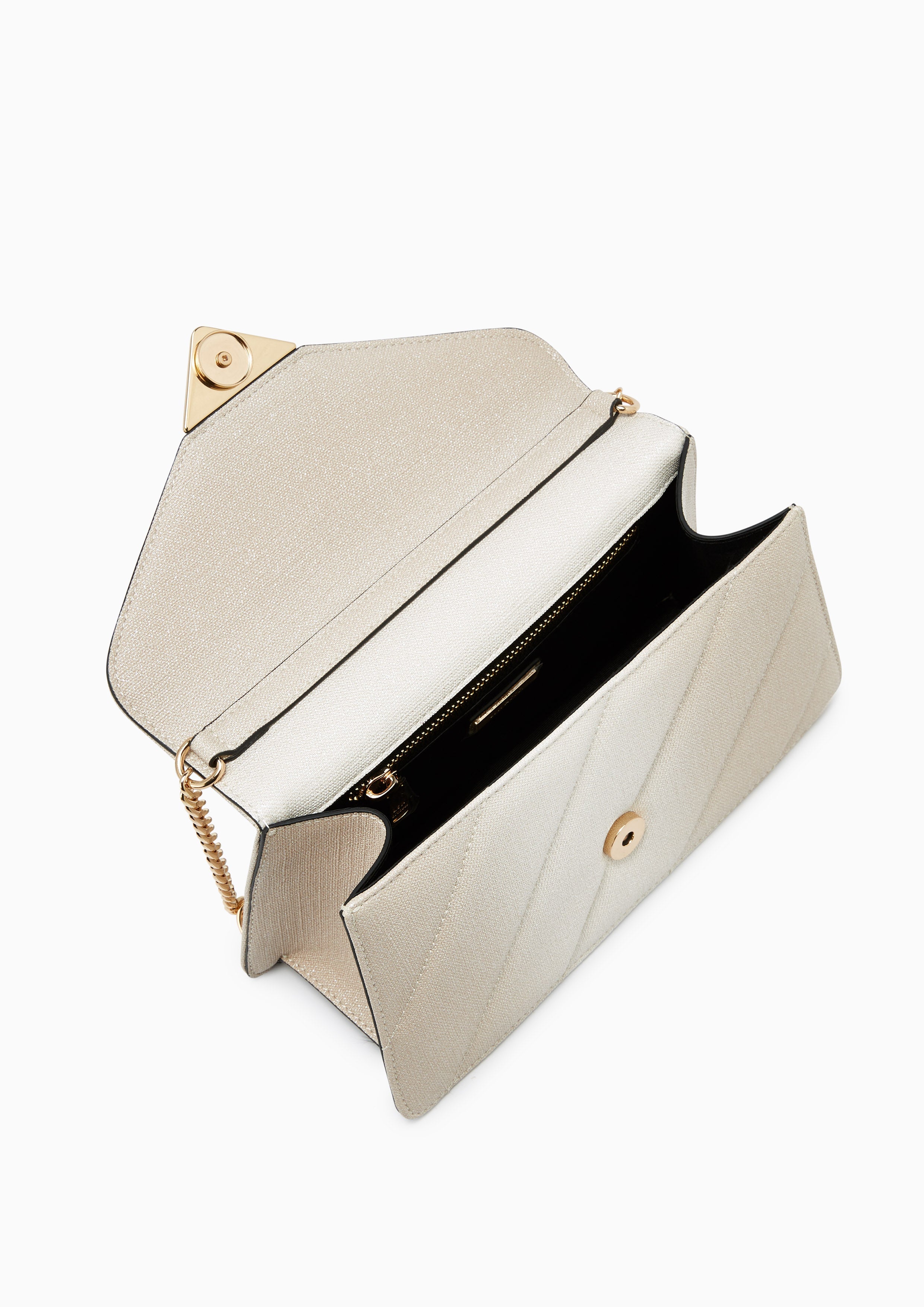 Carrie M Crossbody Bag - Light Glitter Beige