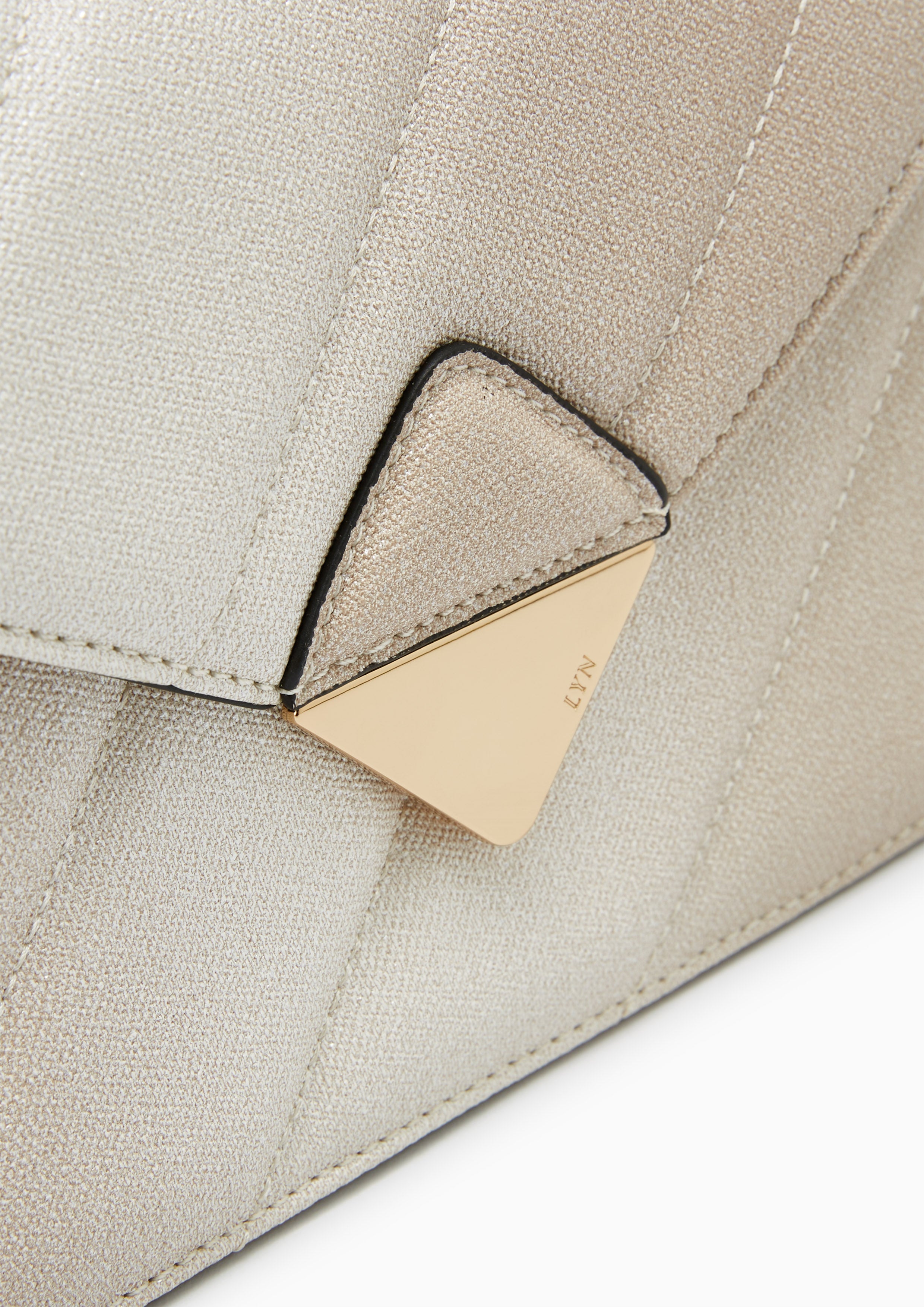 Carrie M Crossbody Bag - Light Glitter Beige