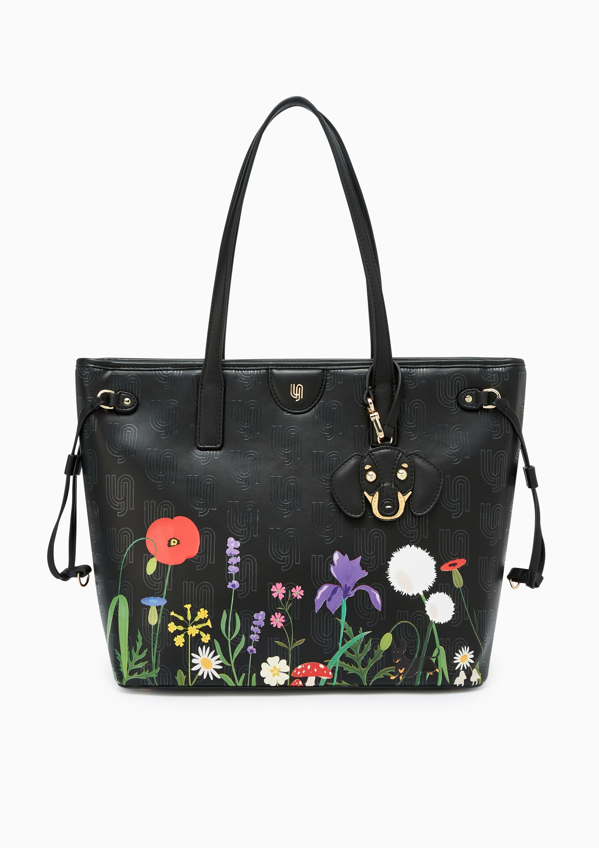 Blossom Infinite M Tote Bag - Printed Black