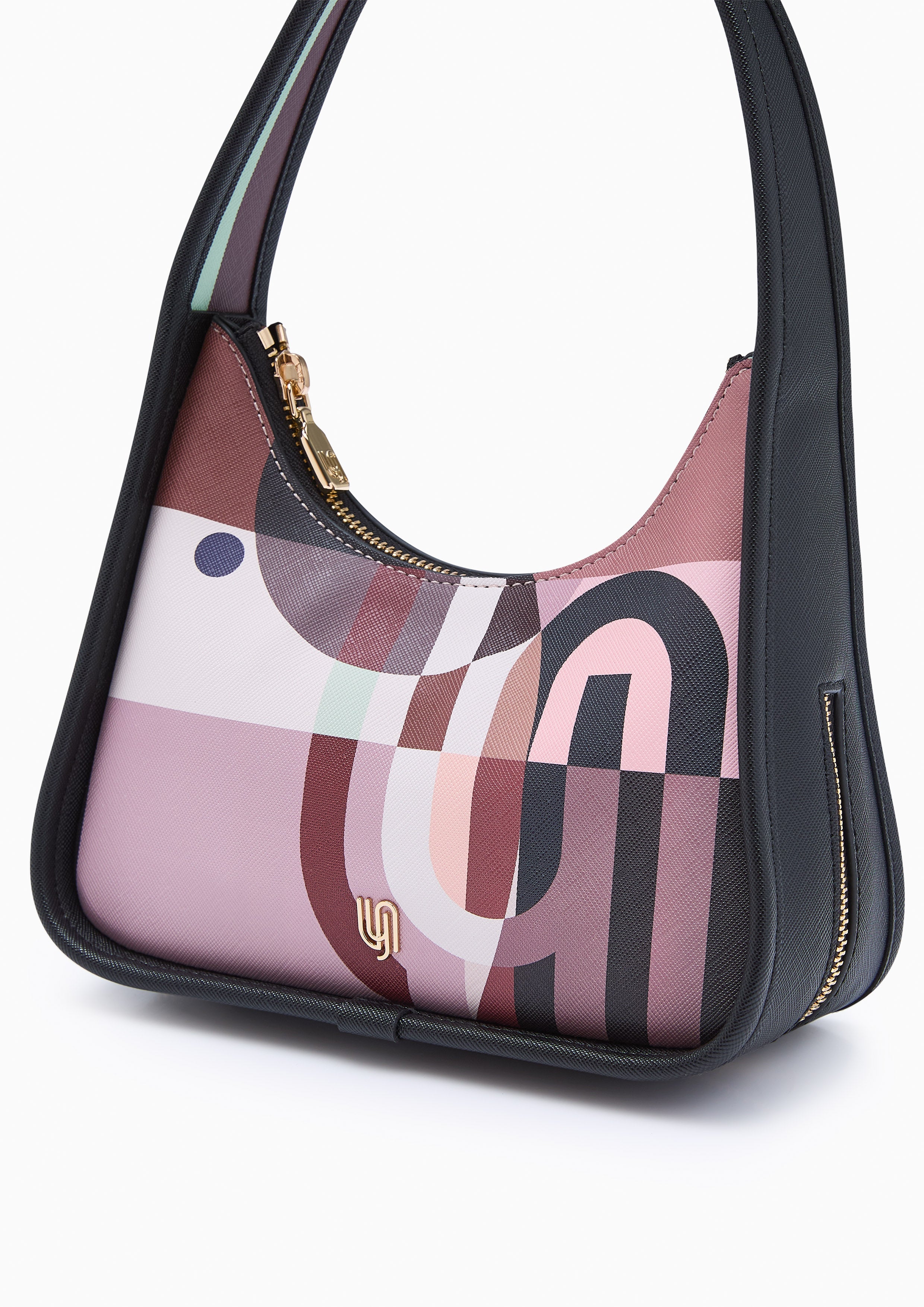 Maddie S Shoulder Bag - Printed Black