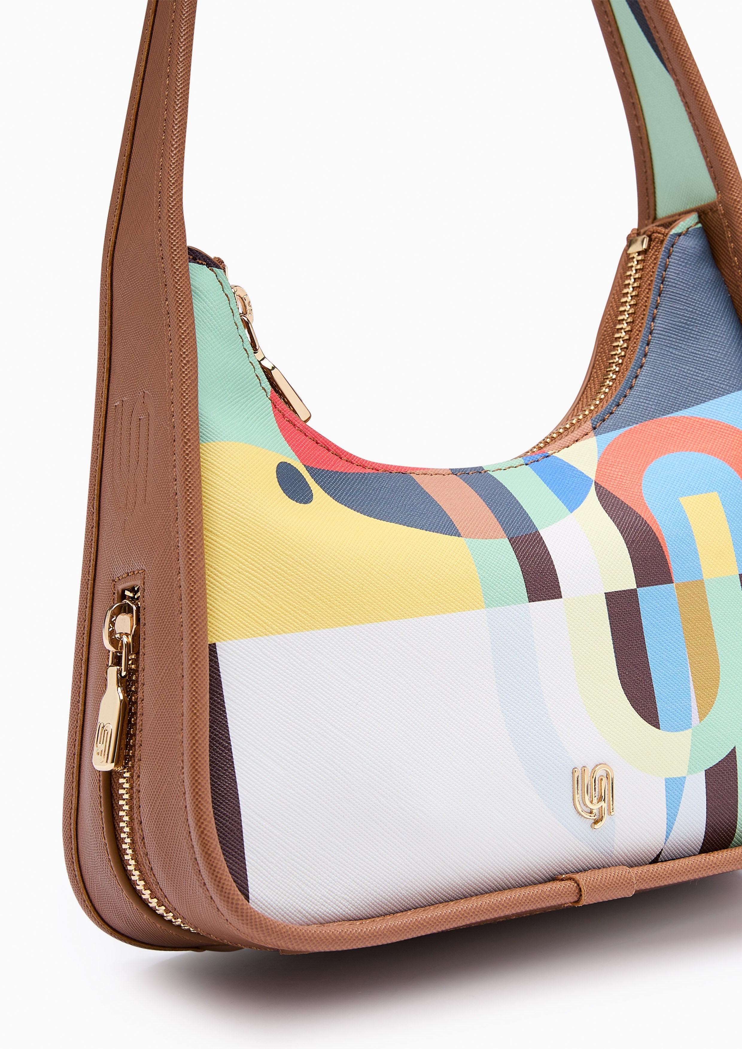 Maddie S Shoulder Bag - Printed Brown