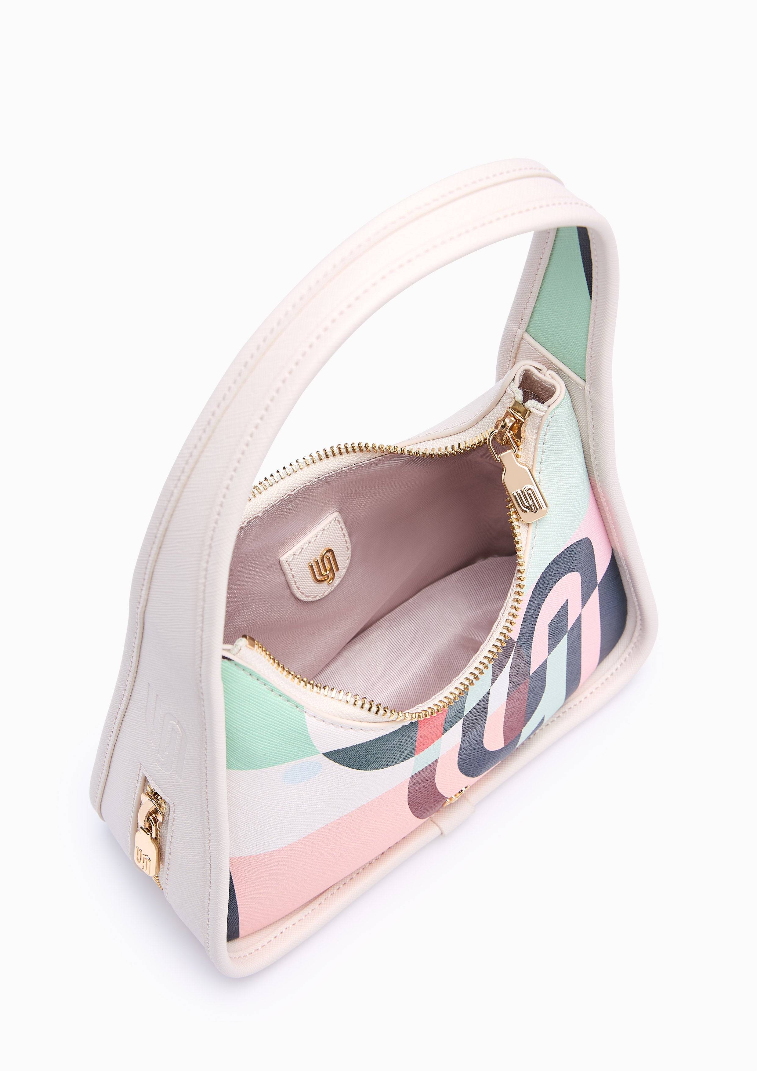 Maddie S Shoulder Bag - Printed Off-White