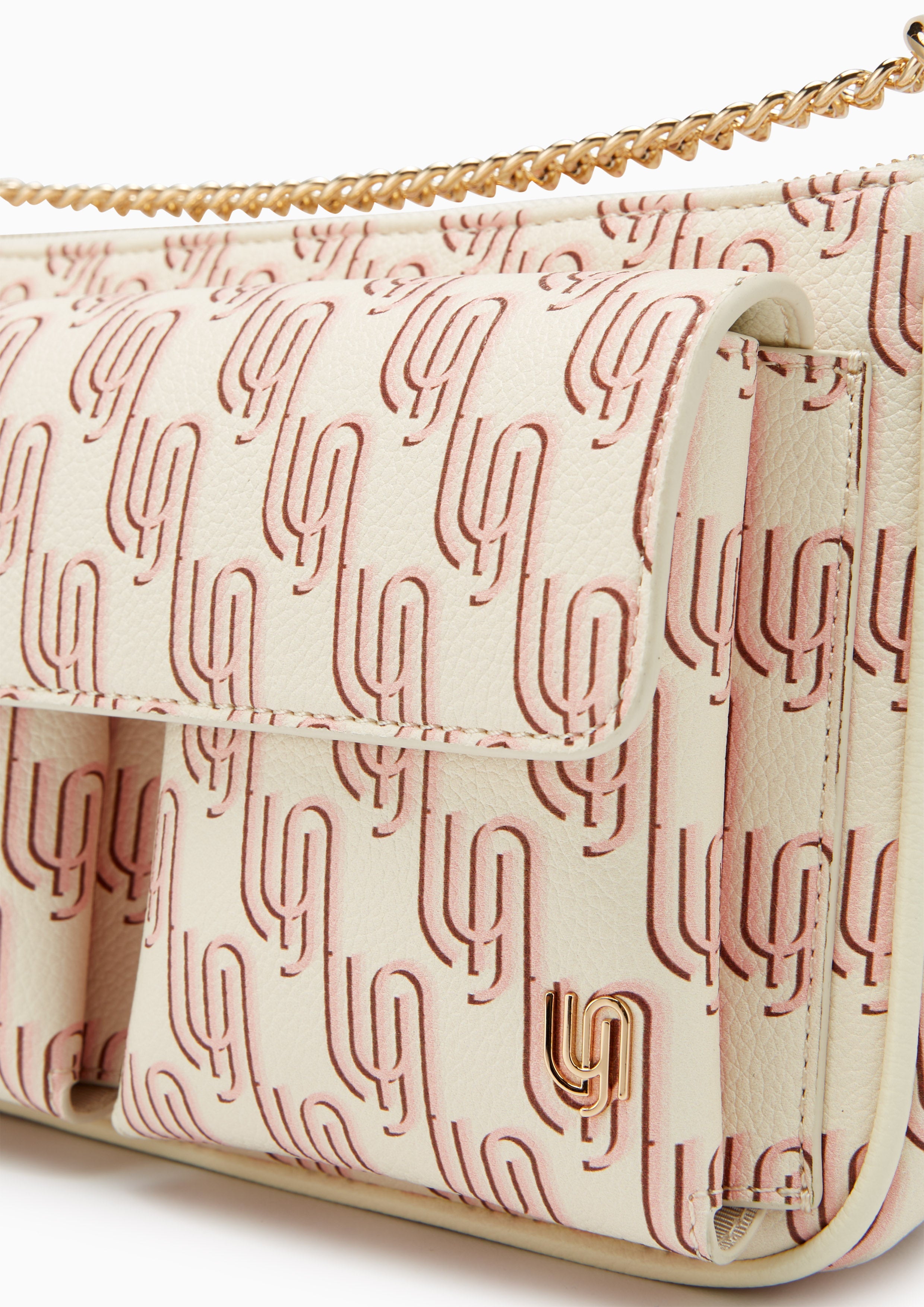Noel Flap M Shoulder Bag - Printed Nude
