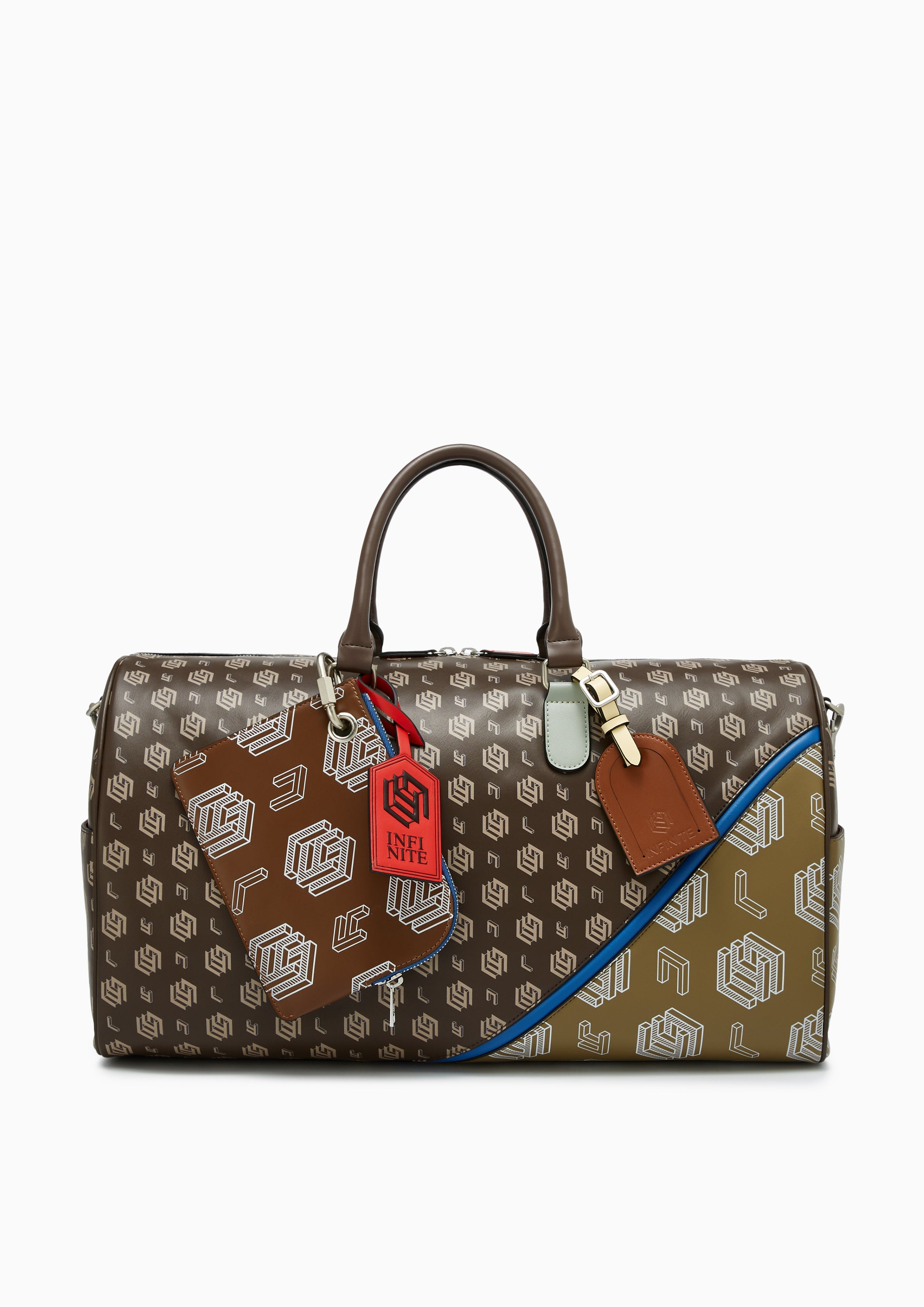 Dune Montage Overnight Handbag - Dark Brown