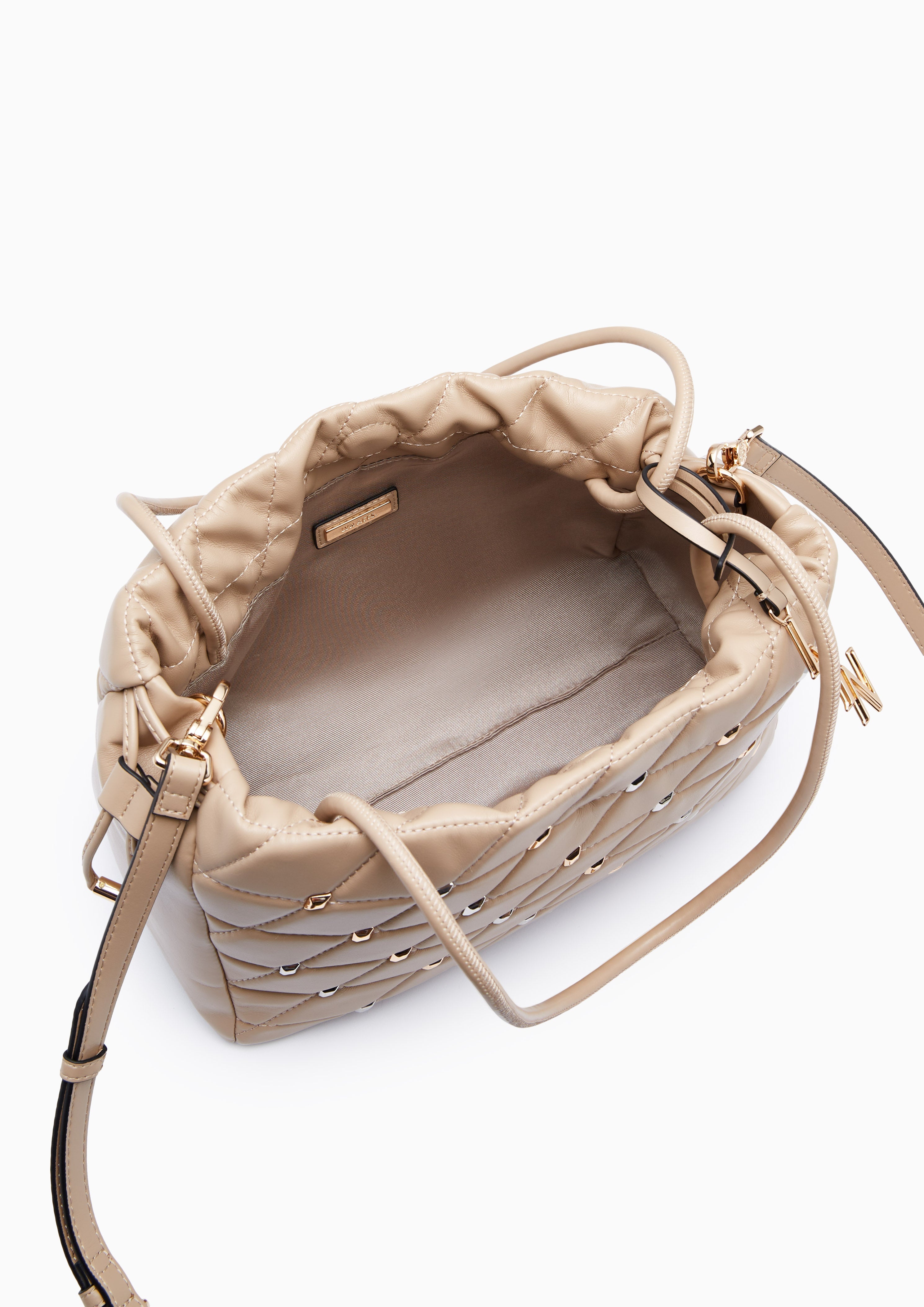 Thunder Drawstring Tote Bag - Beige
