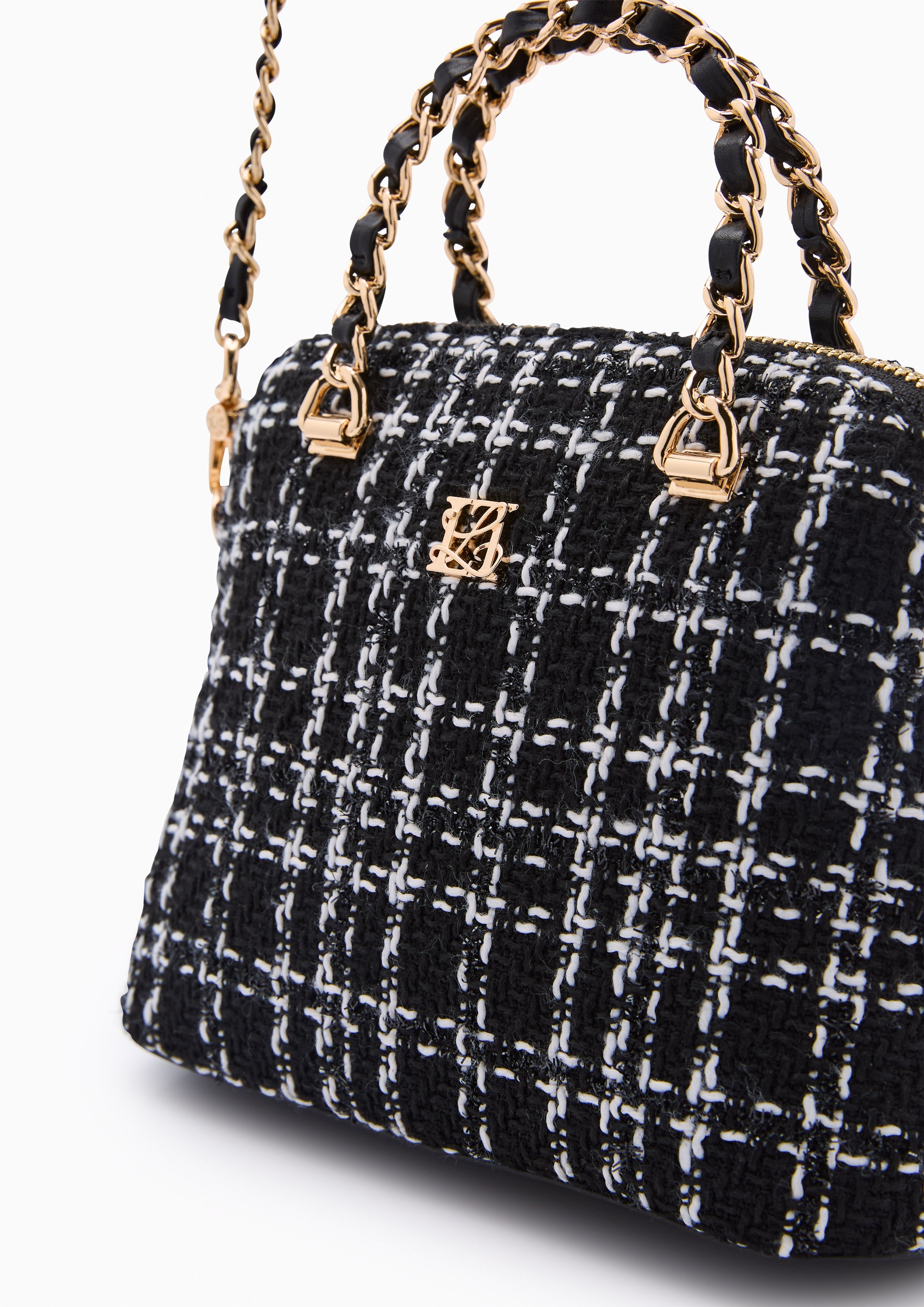 Fraise Handle Crossbody Bag - Black