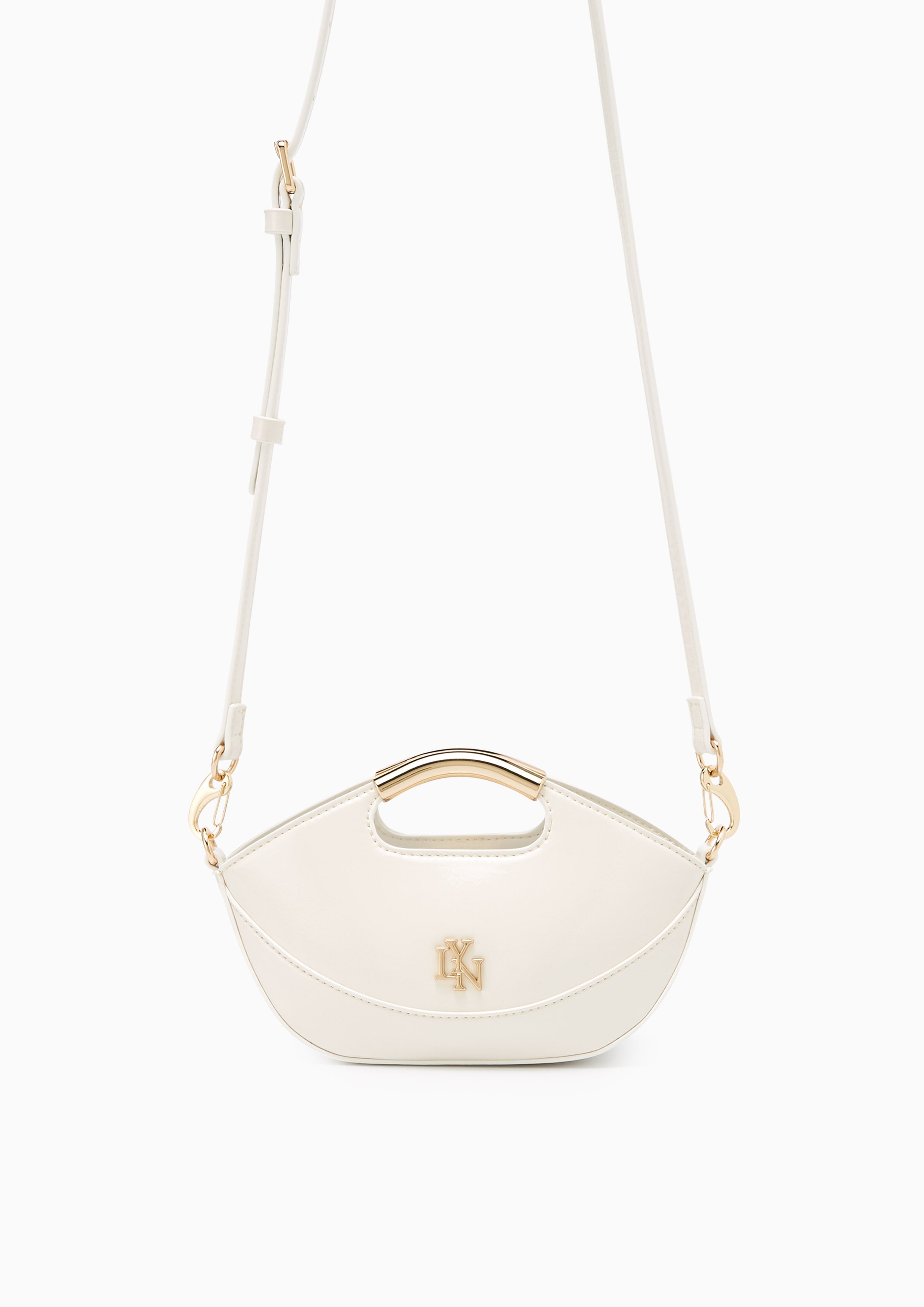 Chamomine Shine Handle Handbag - Ivory