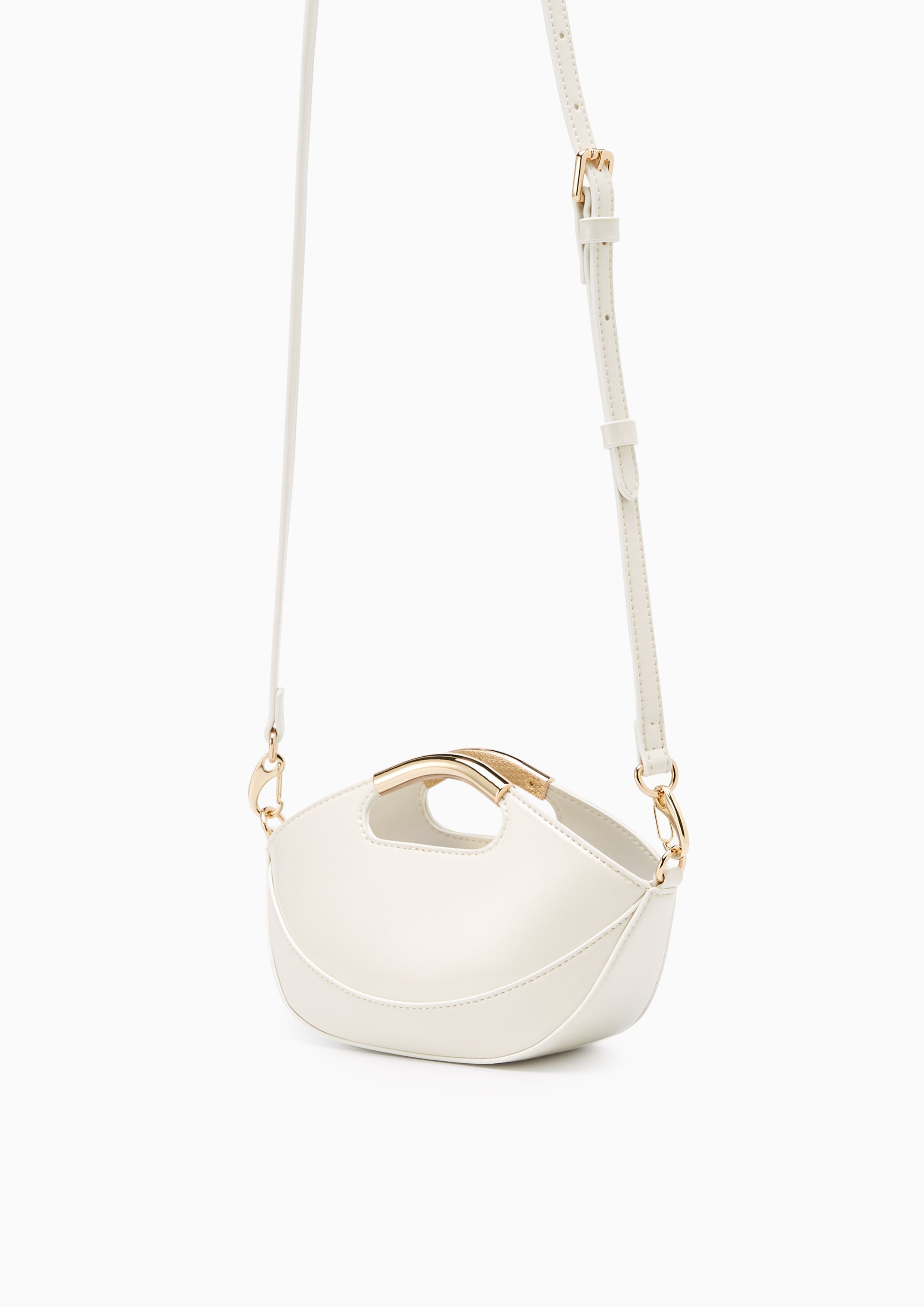 Chamomine Shine Handle Handbag - Ivory