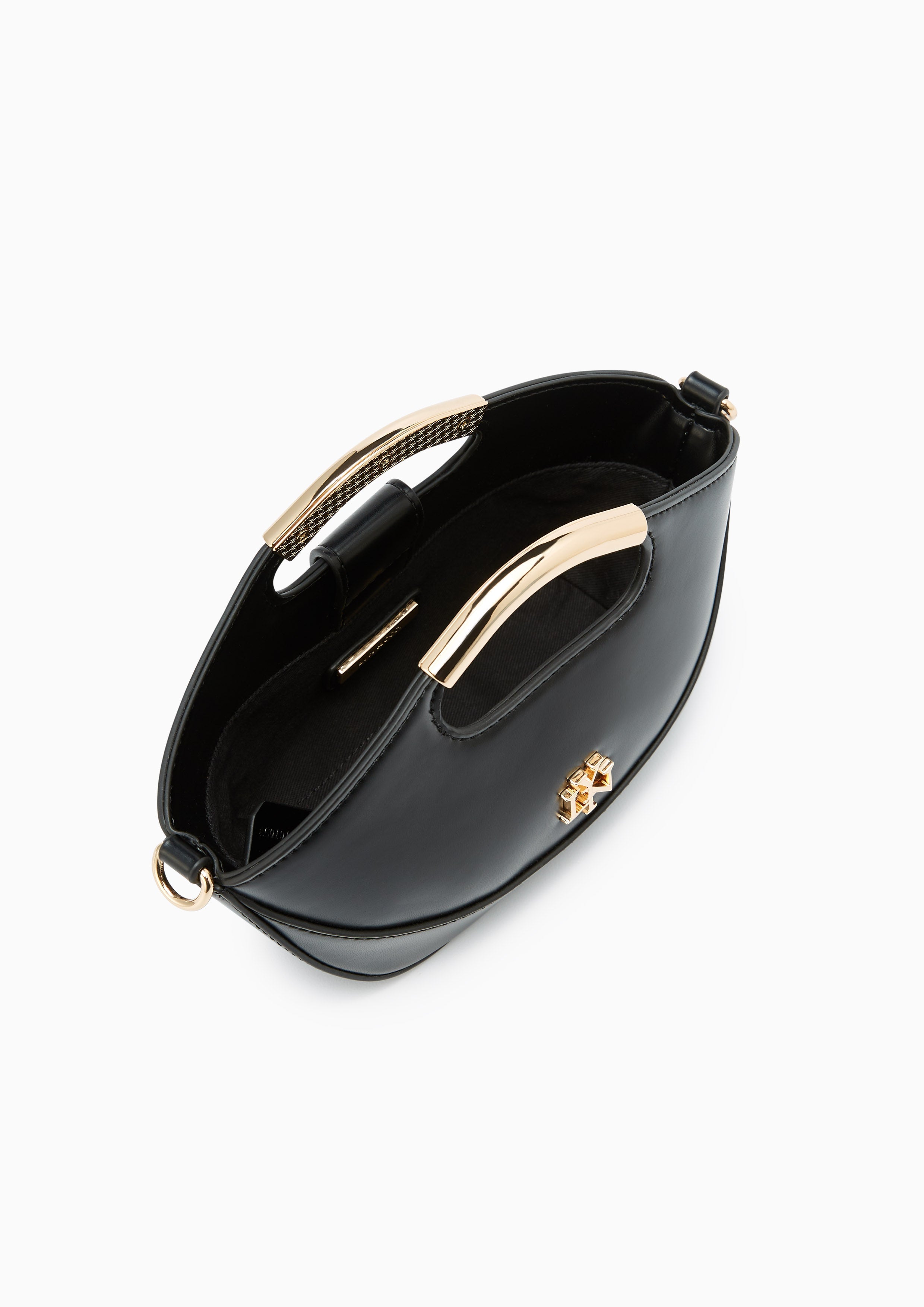Chamomine Handle Handbag - Black