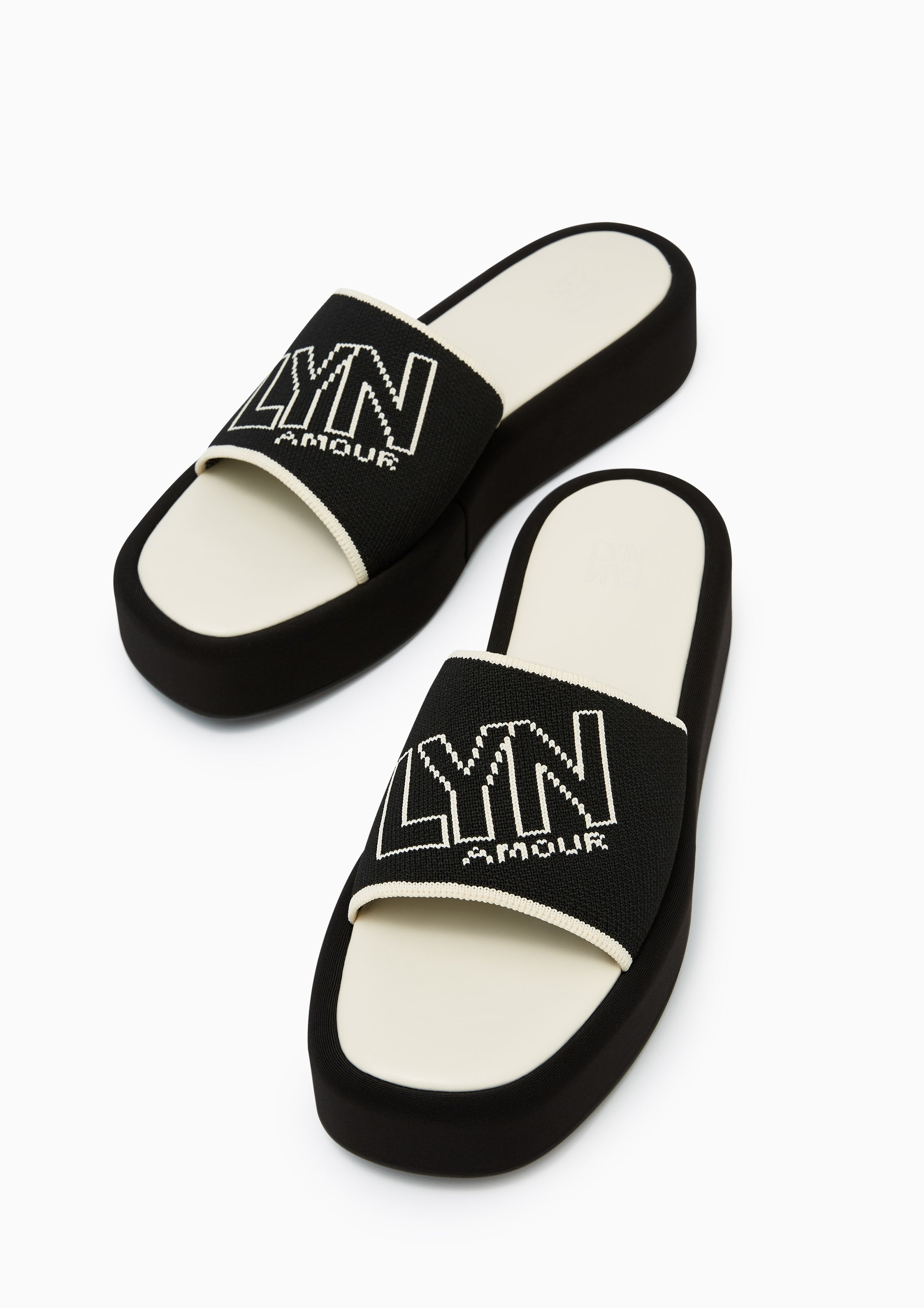 Sky Platform Flats And Sandals - Black Variation 2