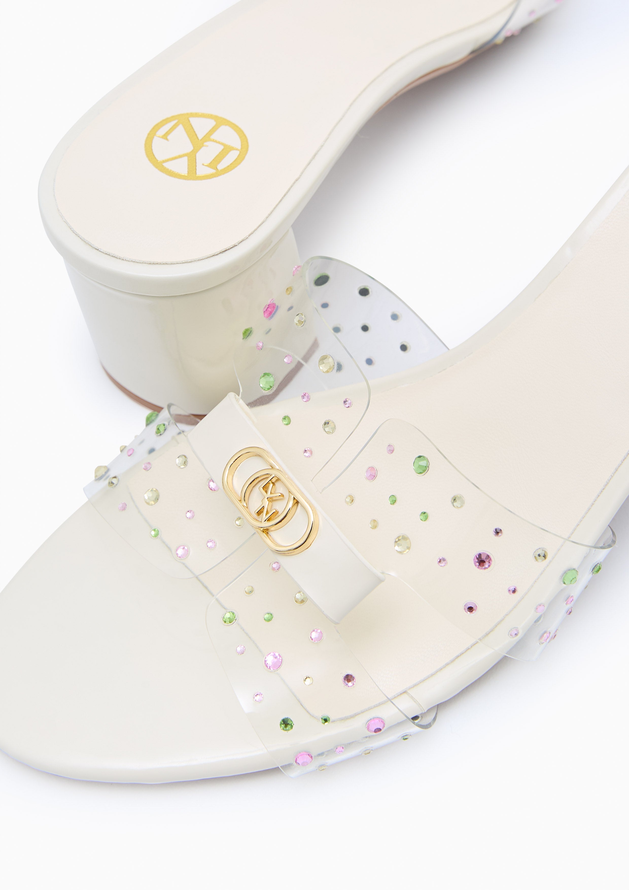 Hey Mid Playful Flats And Sandals - Ivory