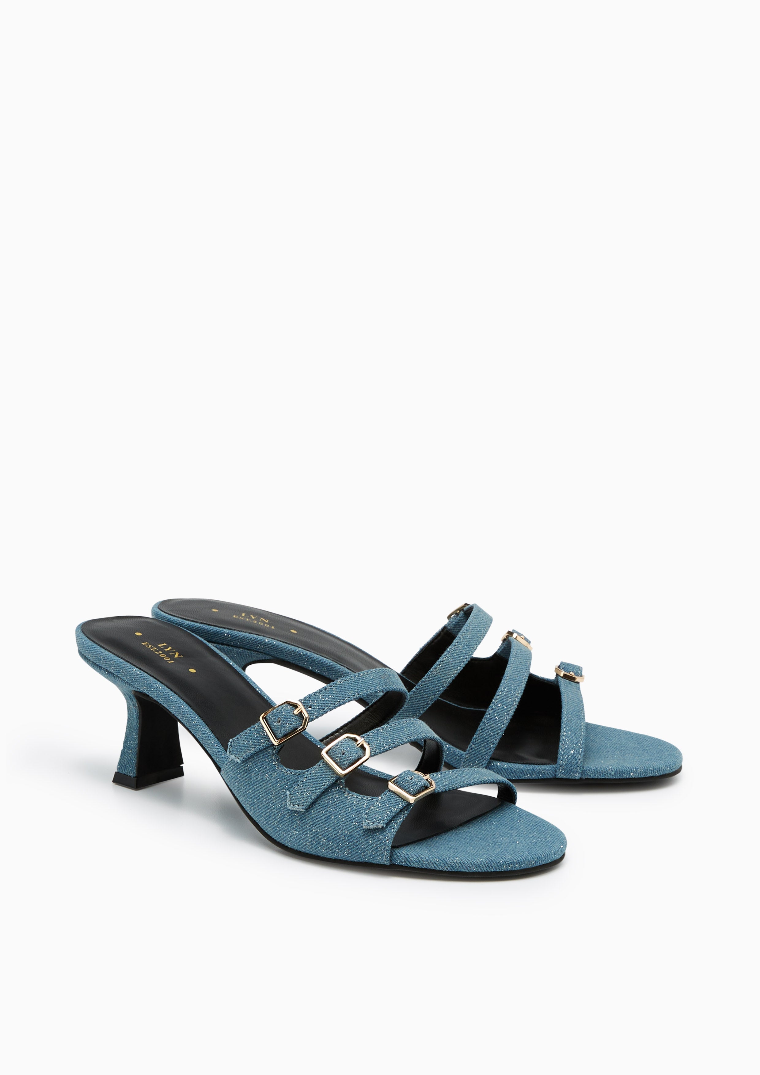 Caden Denim Flats And Sandals - Blue Variation 2
