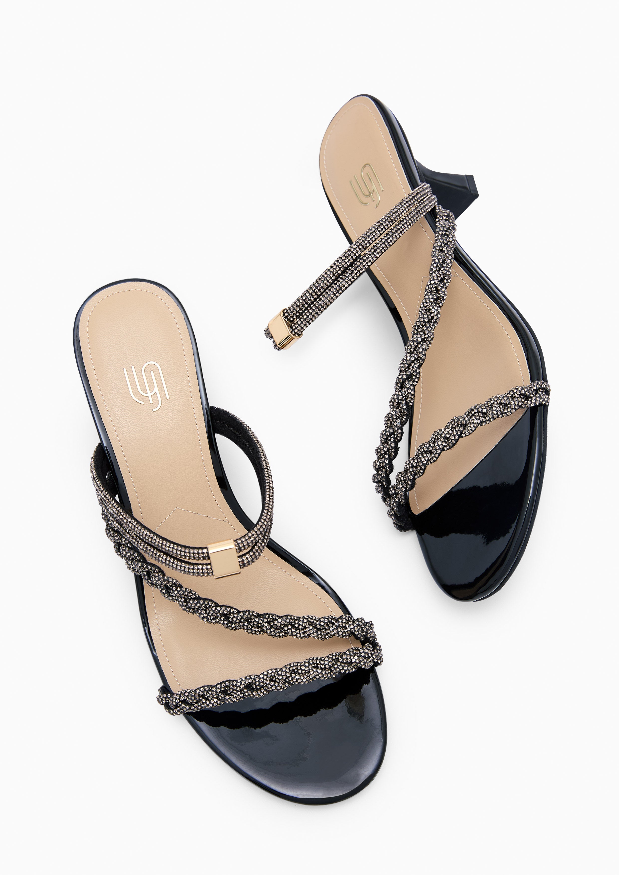 Promise Tiny Infinite Flats And Sandals - Black