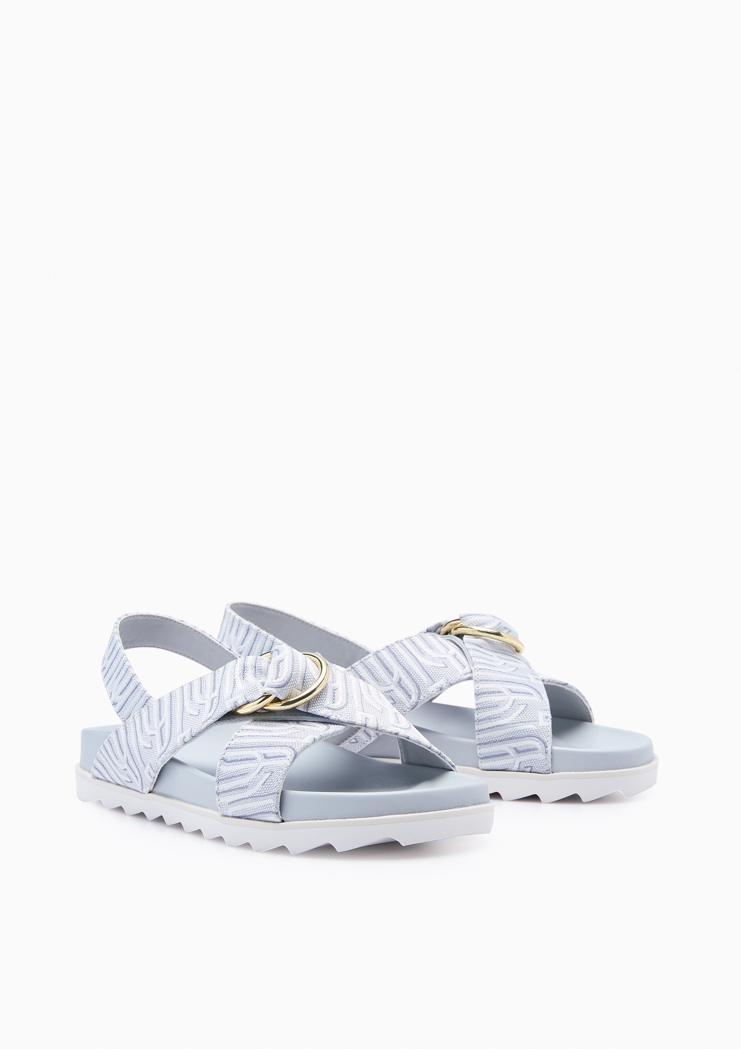 Vala Infinite Jacquard Flats And Sandals - Light Grey