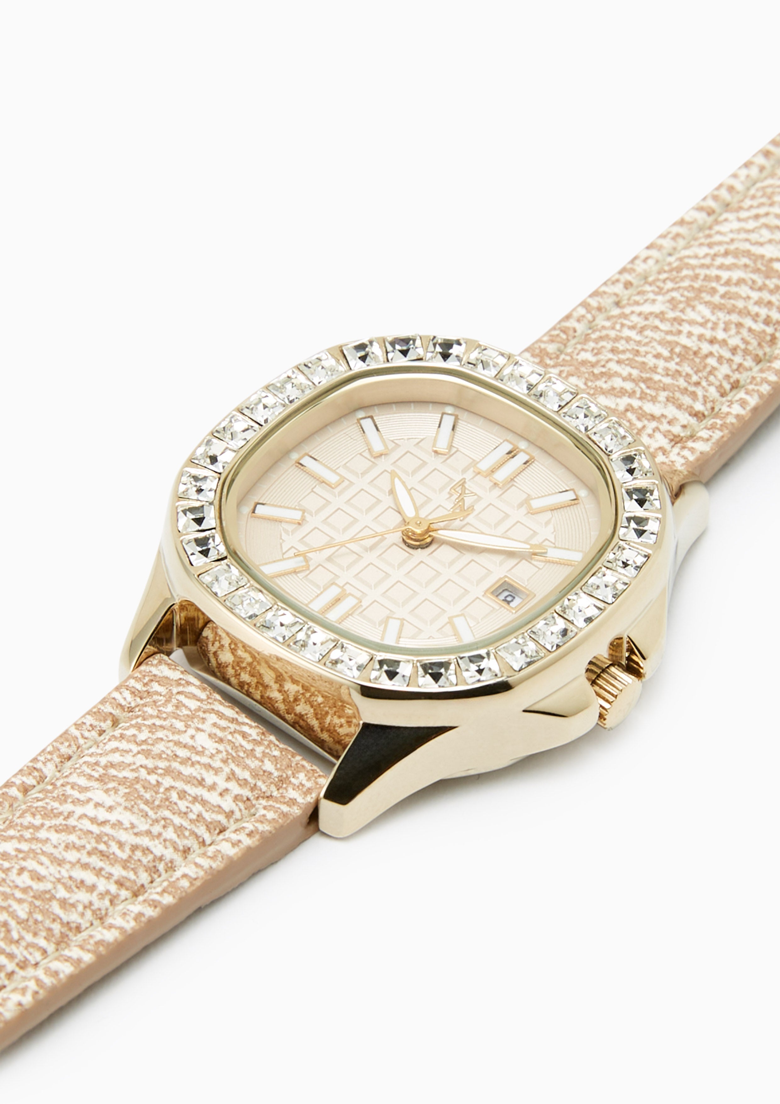 Lady Nicole Denim Watch - Beige