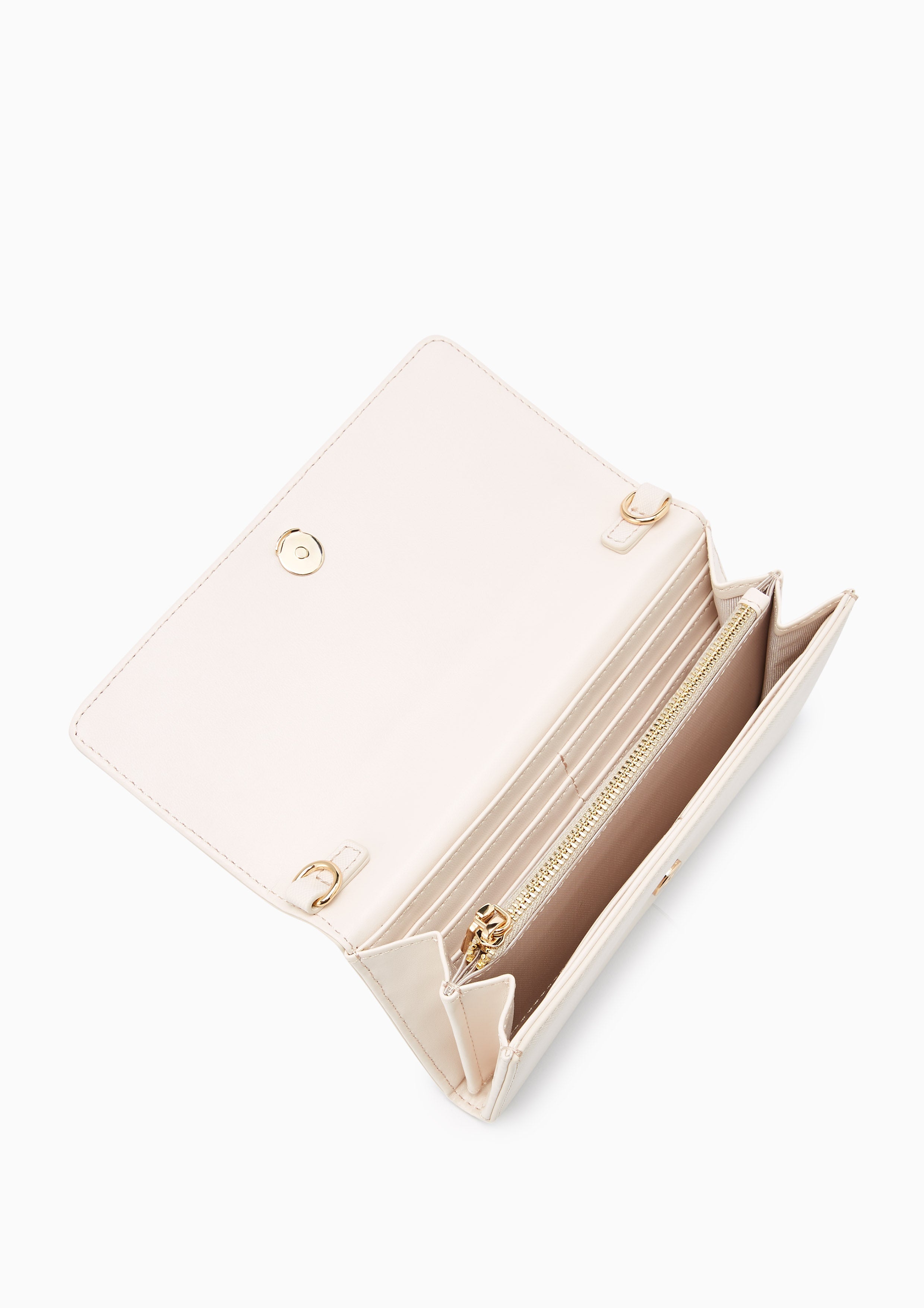 Maddie Long Wallet On Chain - Printed Off-White