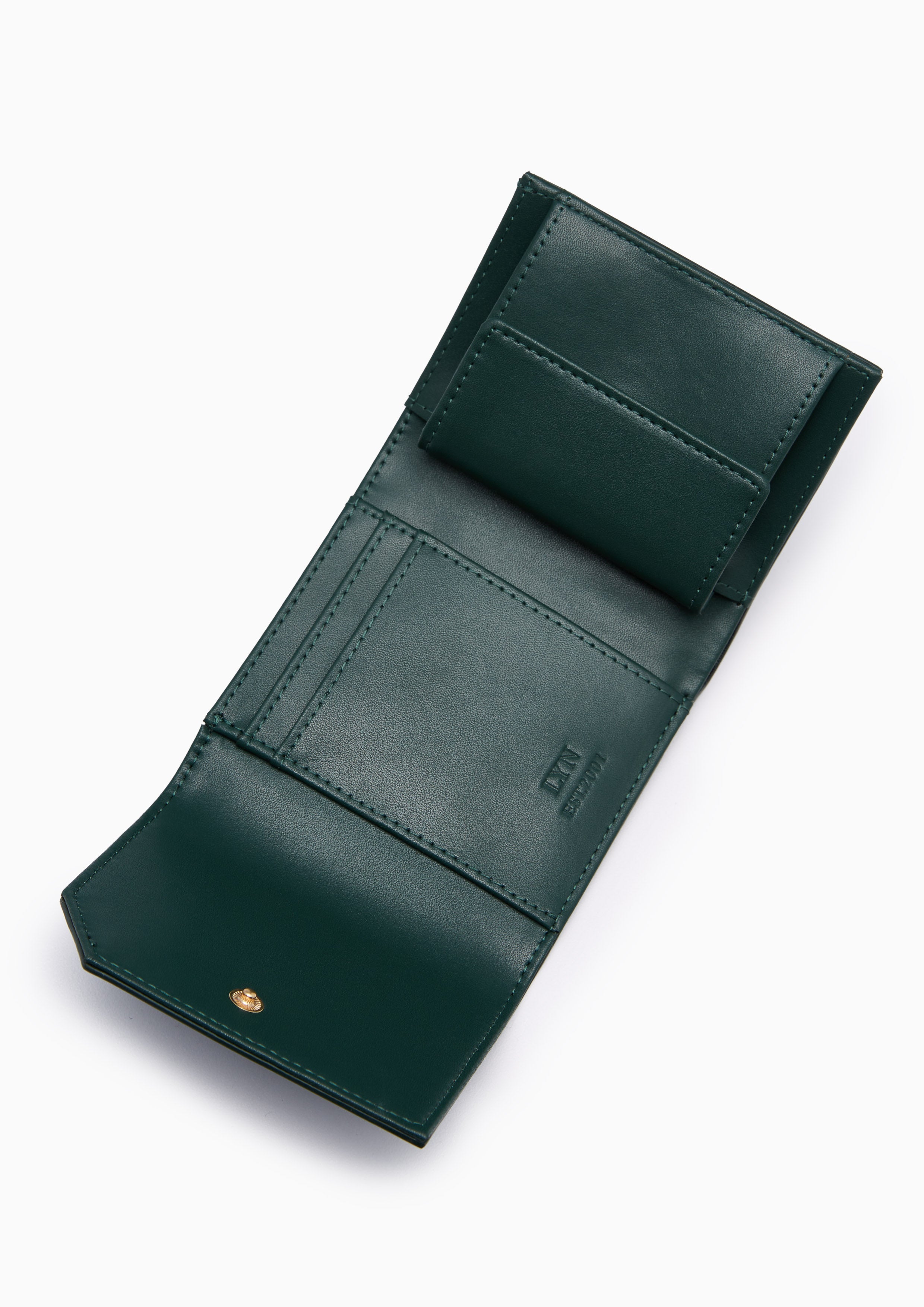 Thunder Flap Wallet On Chain - Dark Green