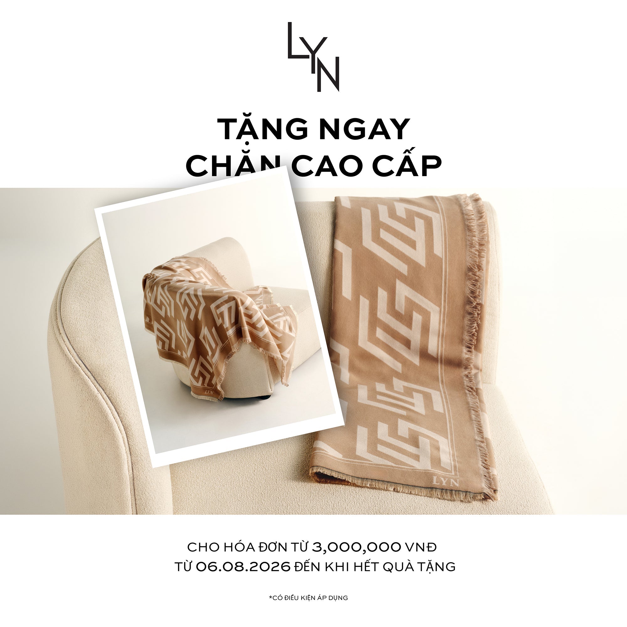 🎁 [Not For Sale]LYN GWP PREMIUM BLANKET (100% off)