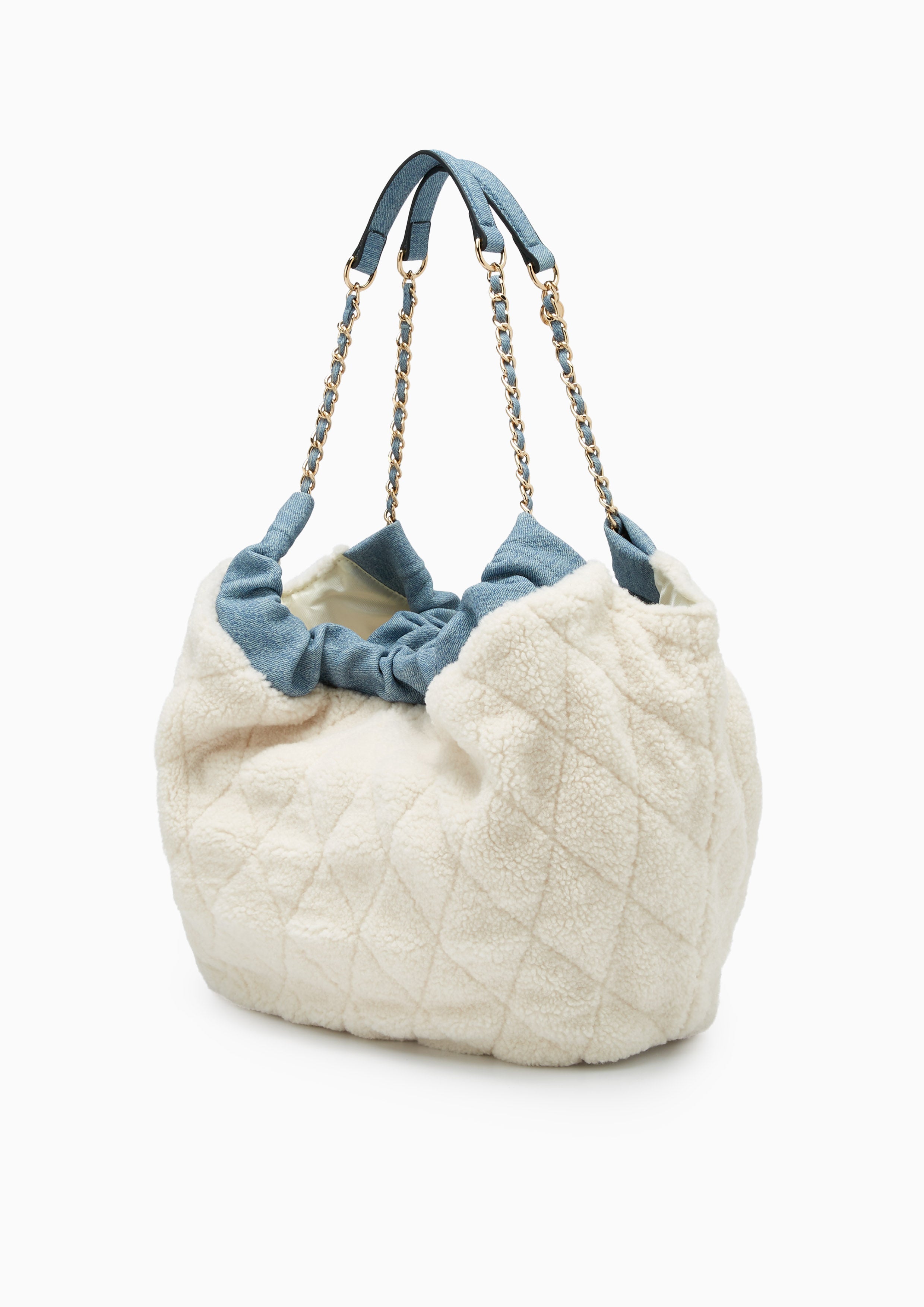Fergie Infinite Fur Hobo Wallet - White