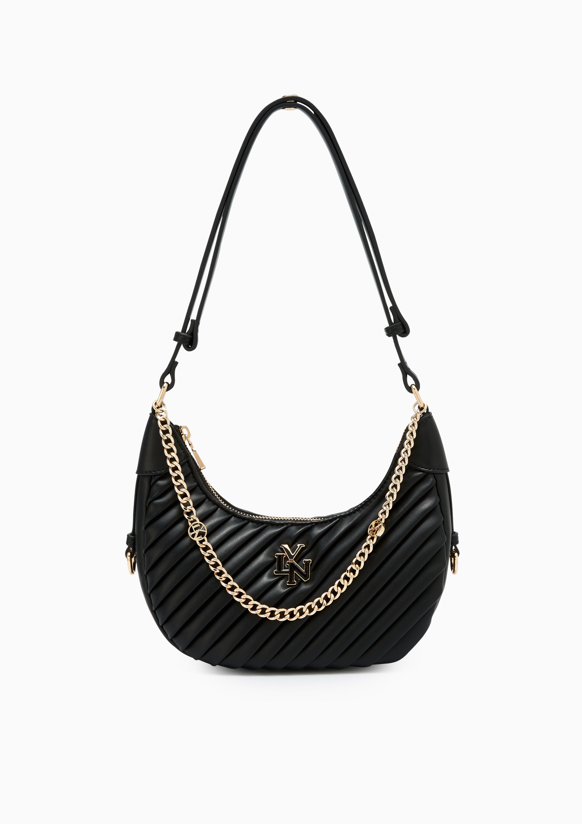 Pleat Rexha M Shoulder Bag - Black