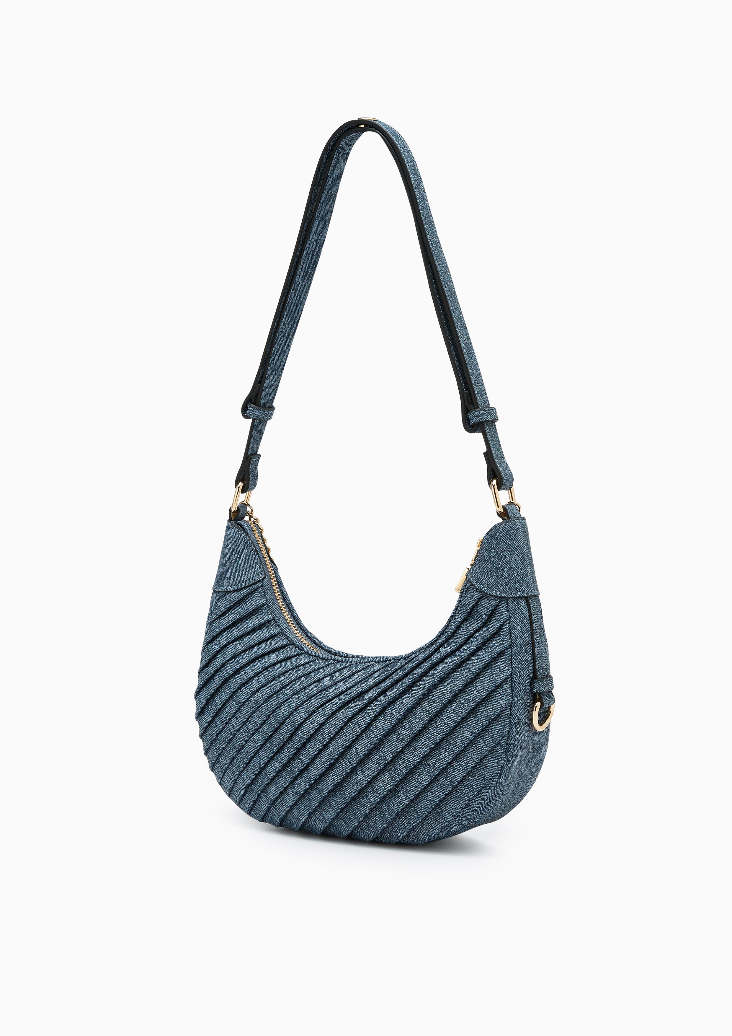 Pleat Rexha M Shoulder Bag - Blue Variation 2