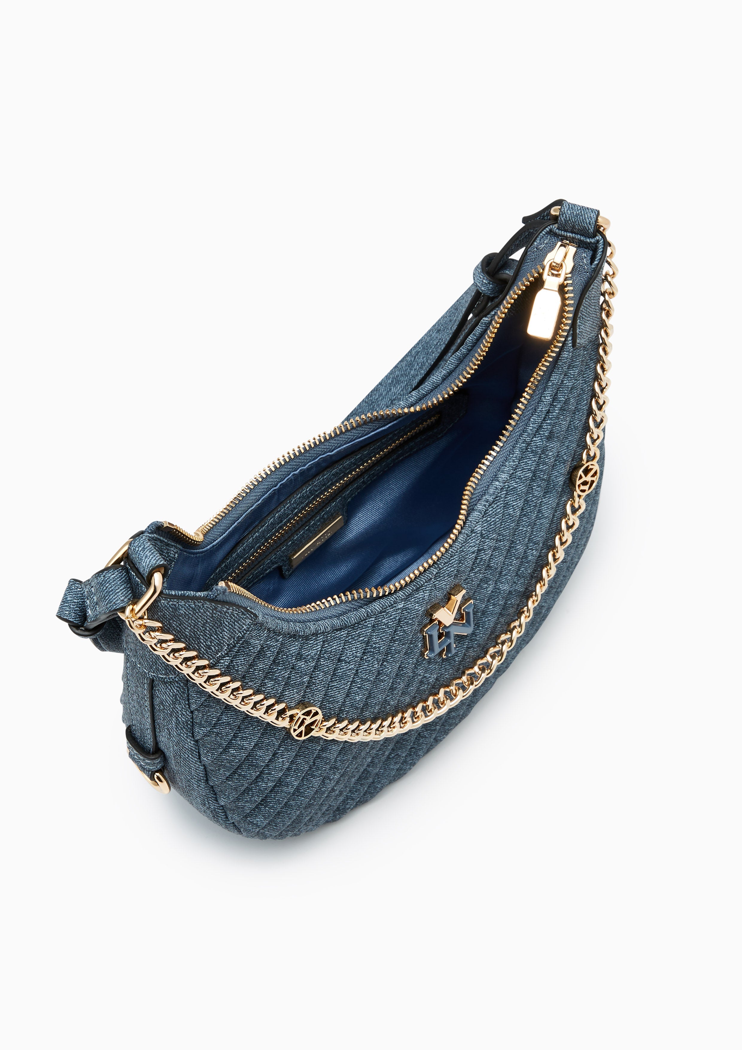 Pleat Rexha M Shoulder Bag - Blue Variation 2