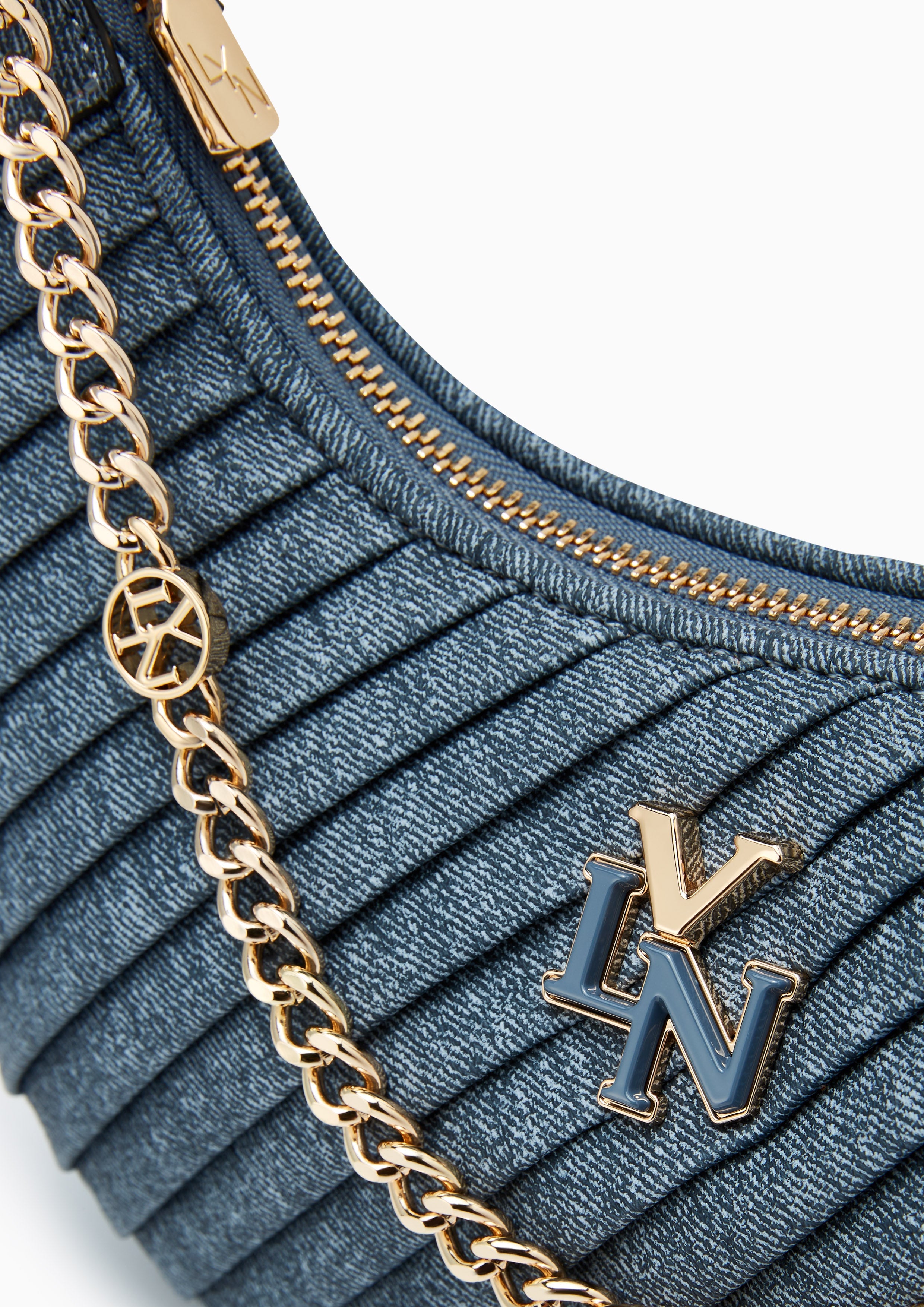 Pleat Rexha M Shoulder Bag - Blue Variation 2