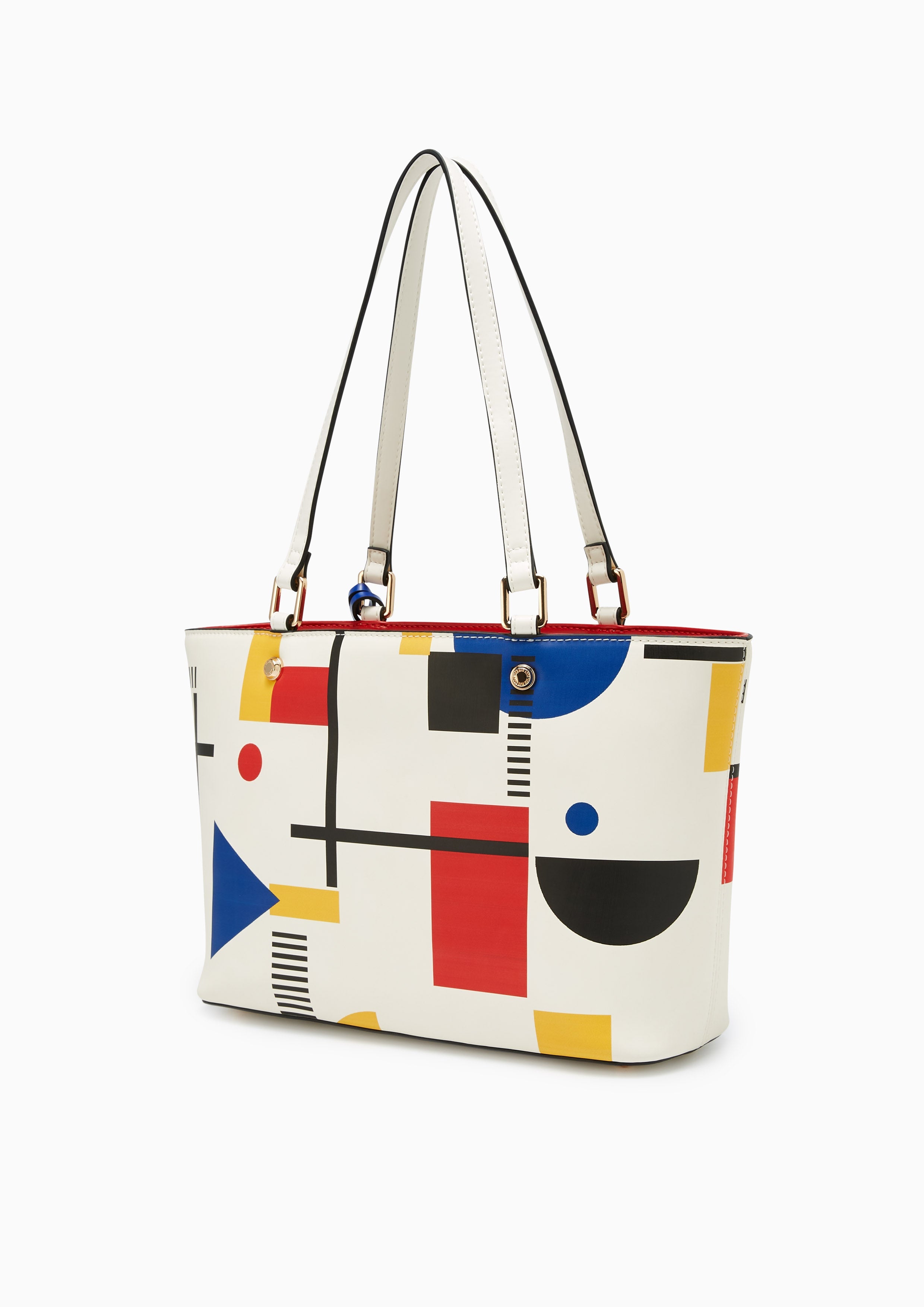 Re-Edit Bauhaus  M Tote Bag - Printed White