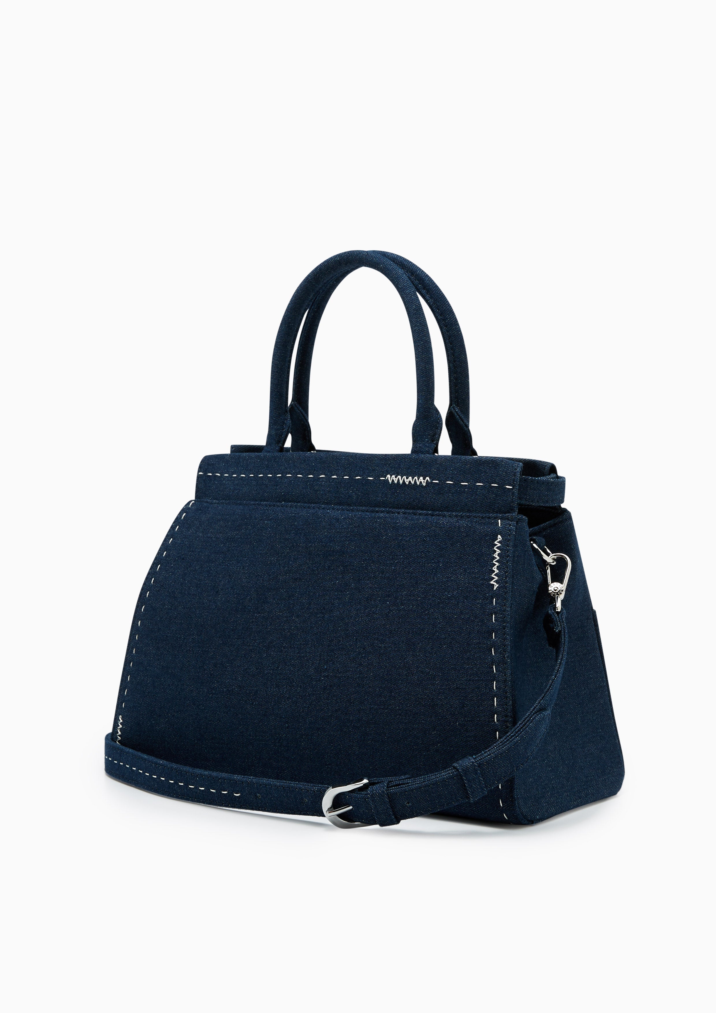Re-Edit Stitched L Handbag - Blue Variation 2