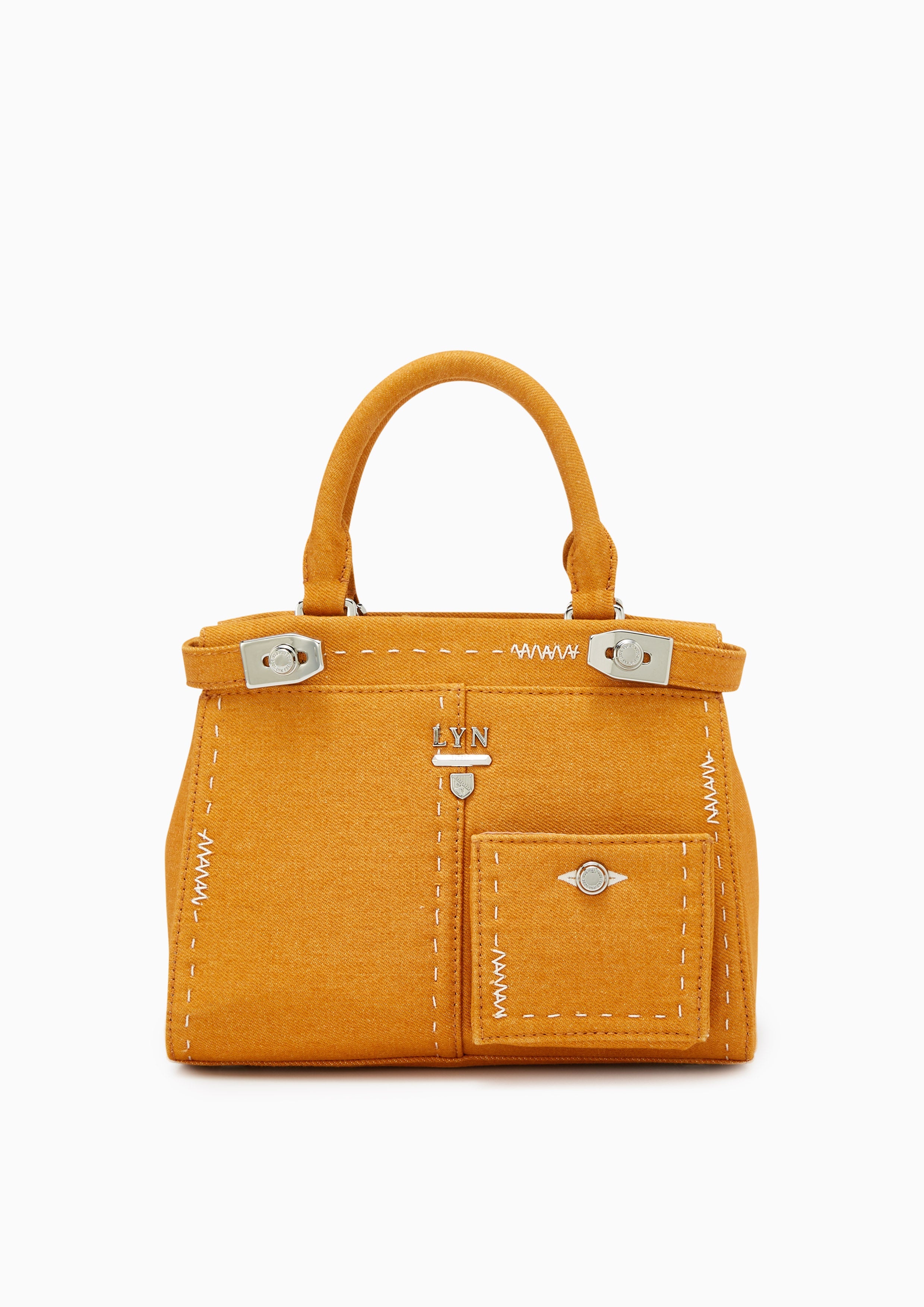 Re-Edit Stitched S Handbag - Yellow
