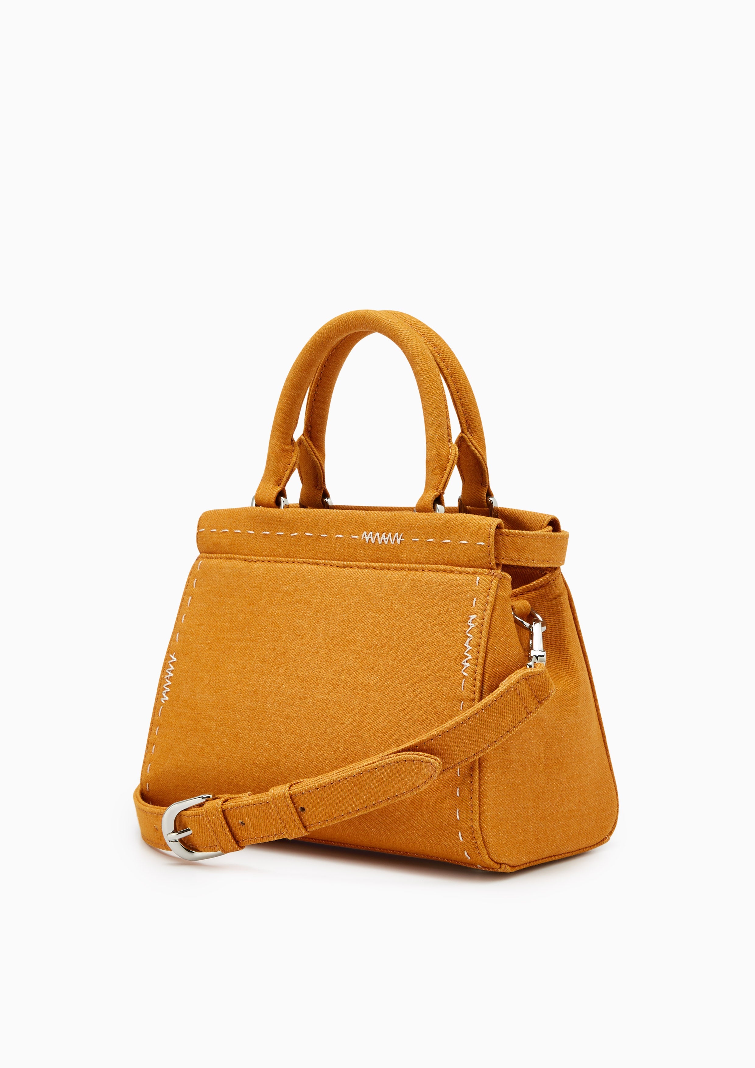 Re-Edit Stitched S Handbag - Yellow