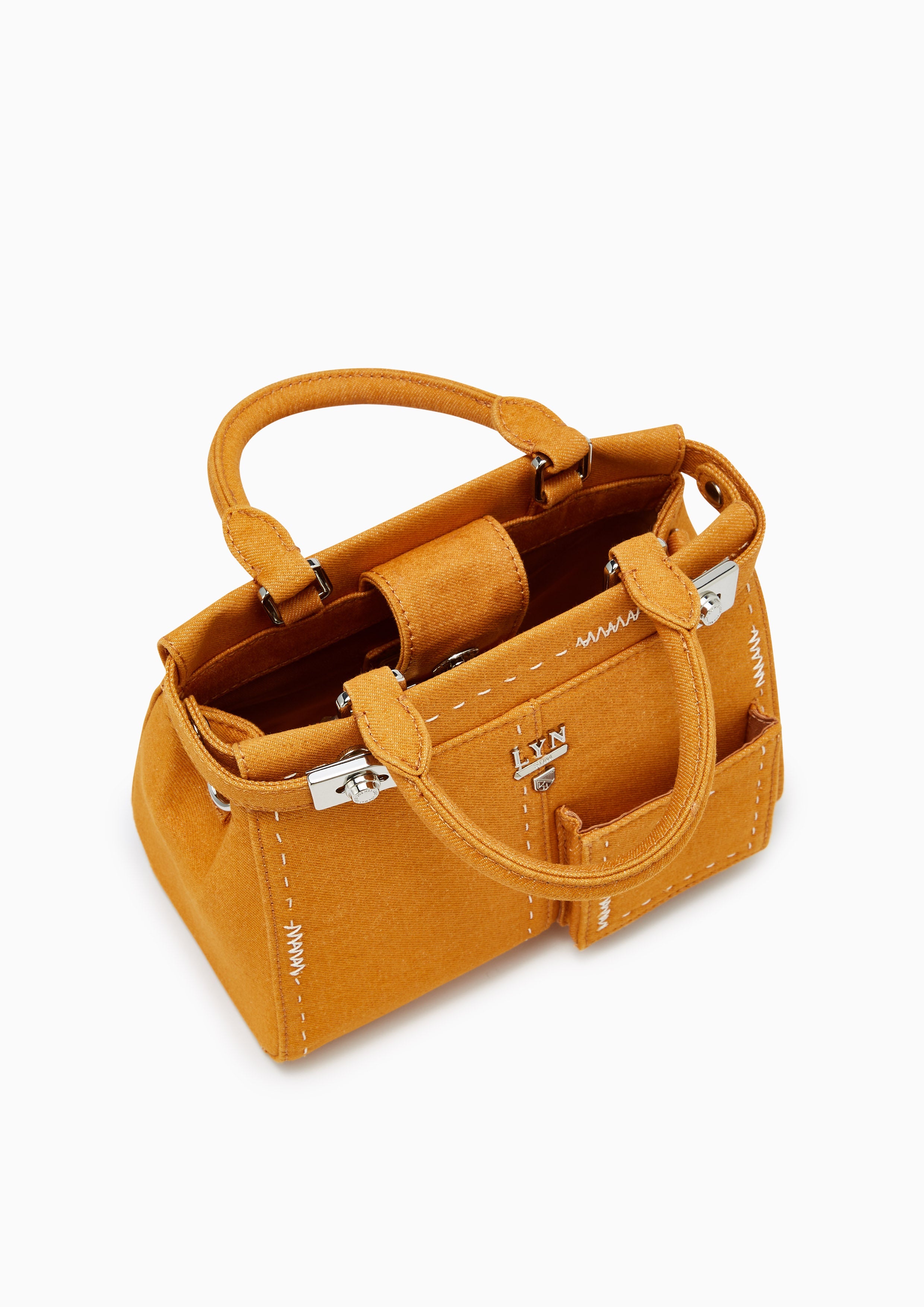 Re-Edit Stitched S Handbag - Yellow
