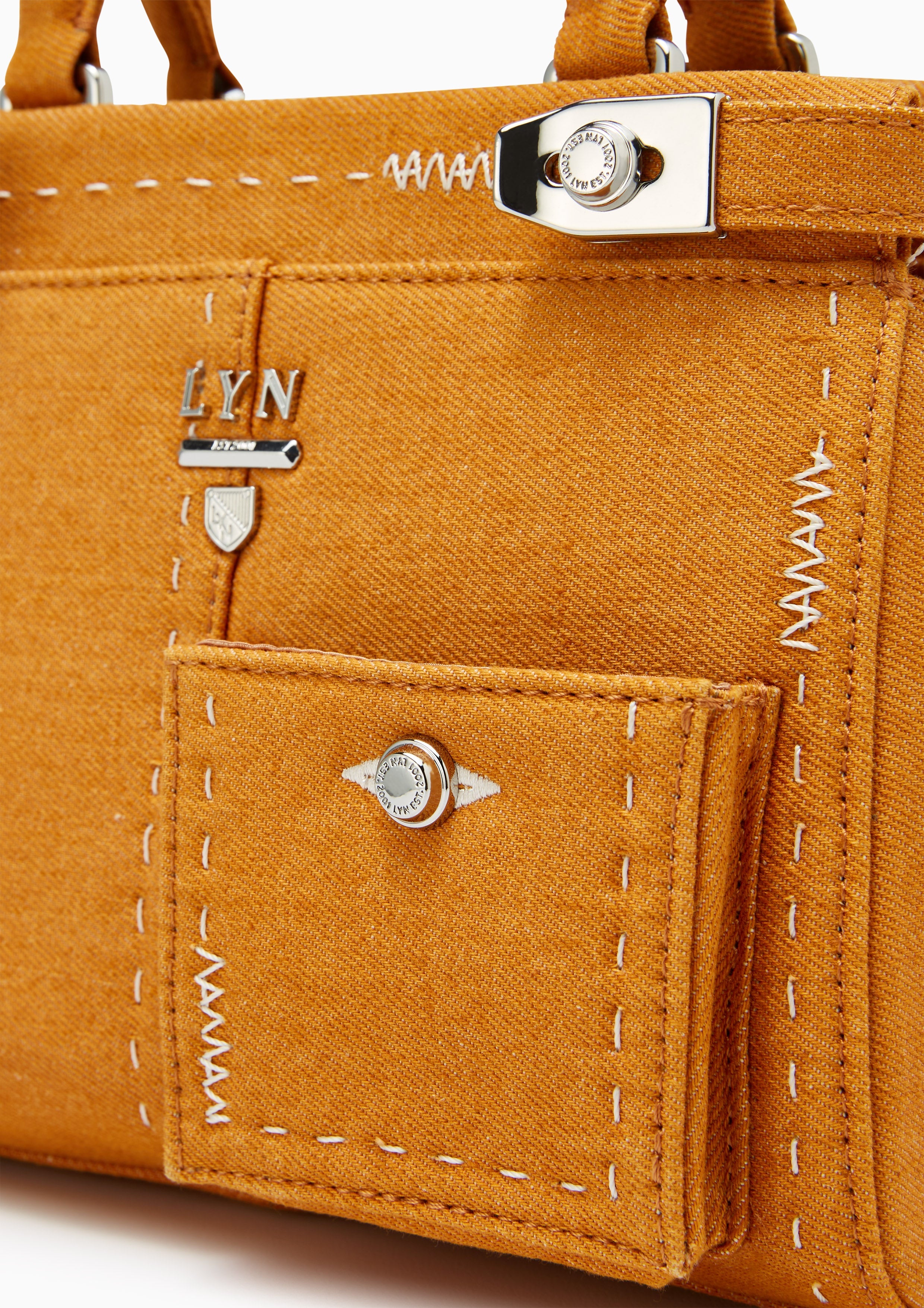 Re-Edit Stitched S Handbag - Yellow